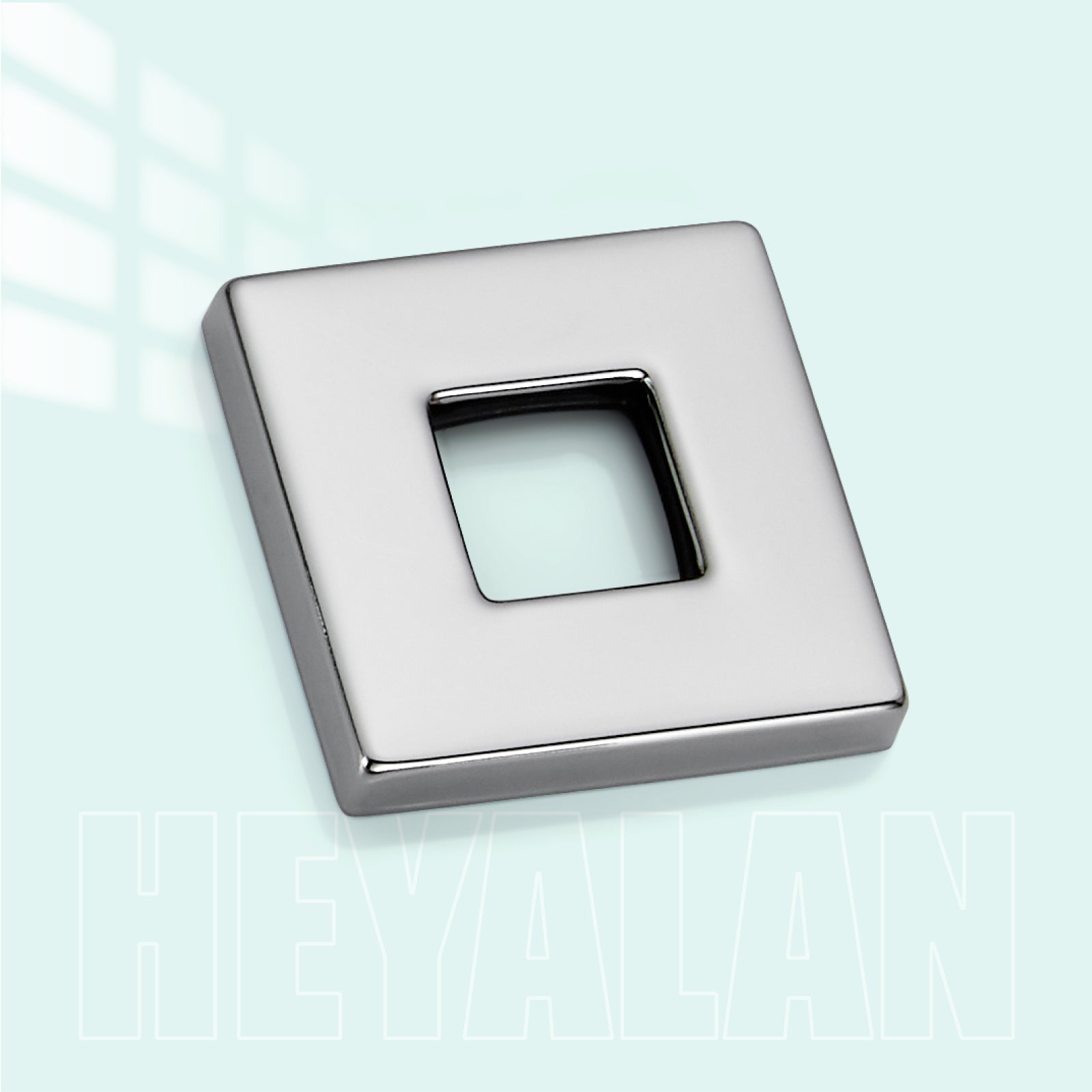 Heyalan Shower Arm Flange Plate, 1pc Modern Shower Escutcheon Cover Plate 2.5'', Universal Shower Head Arm Replacement Cover Plate, Square Escutcheon Wall Cover