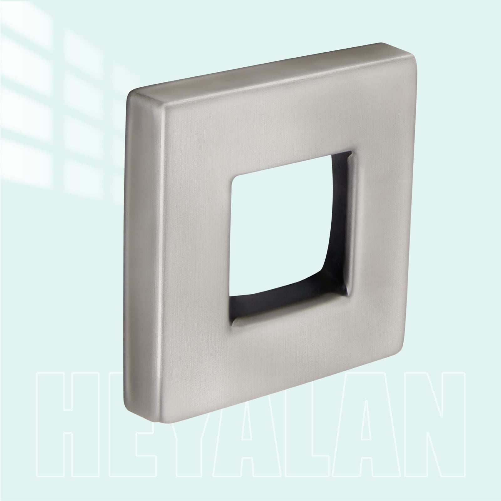 Heyalan Hand-held Shower Holder Flange Plate Modern Shower Escutcheon Cover Plate 2.5'' Shower Wand Bracket Replacement Cover Plate, Square Escutcheon Wall Cover 1pc