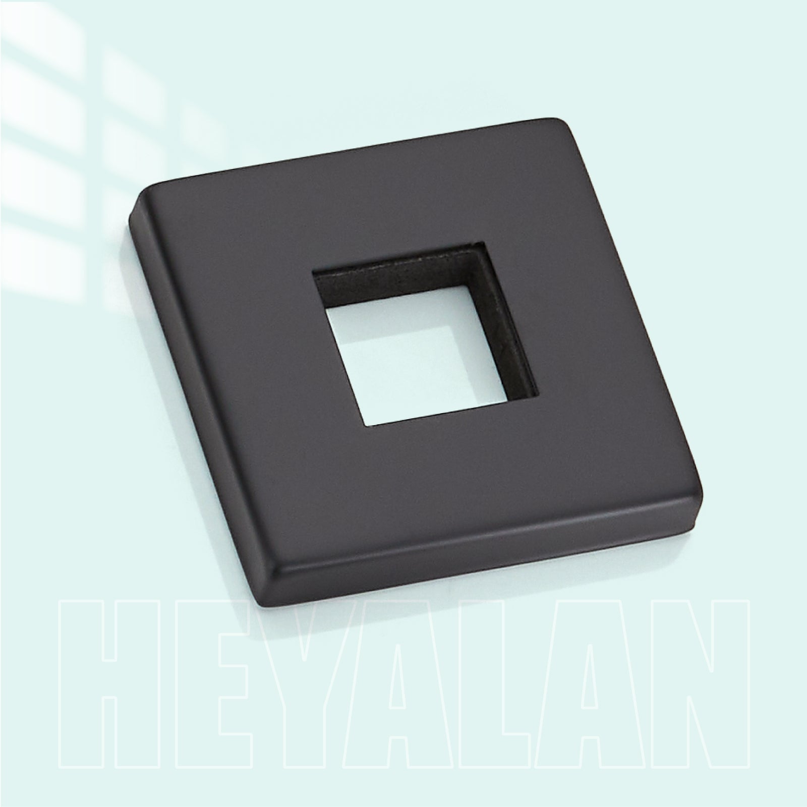Heyalan Shower Arm Flange Plate, 1pc Modern Shower Escutcheon Cover Plate 2.5'', Universal Shower Head Arm Replacement Cover Plate, Square Escutcheon Wall Cover