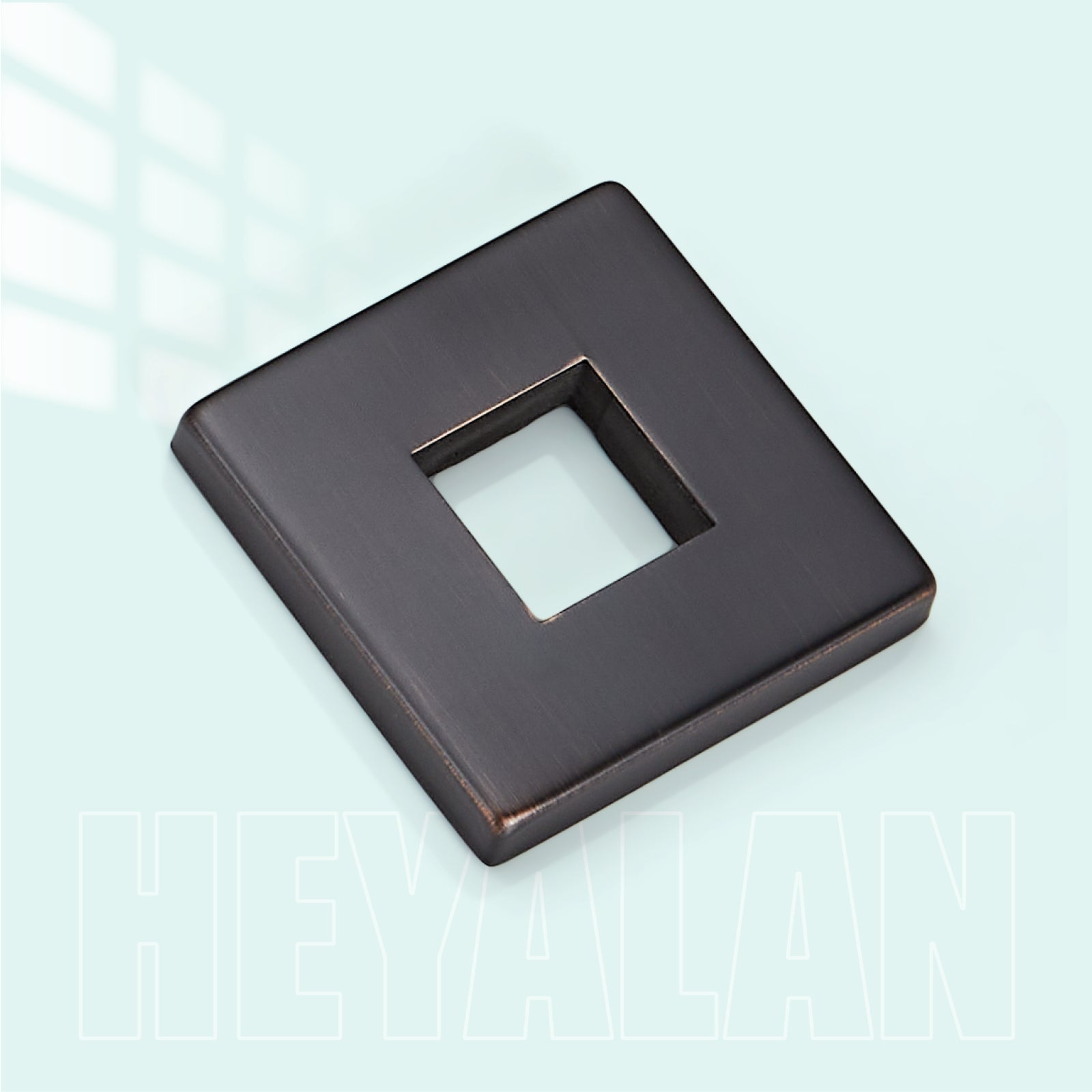 Heyalan Shower Arm Flange Plate, 1pc Modern Shower Escutcheon Cover Plate 2.5'', Universal Shower Head Arm Replacement Cover Plate, Square Escutcheon Wall Cover