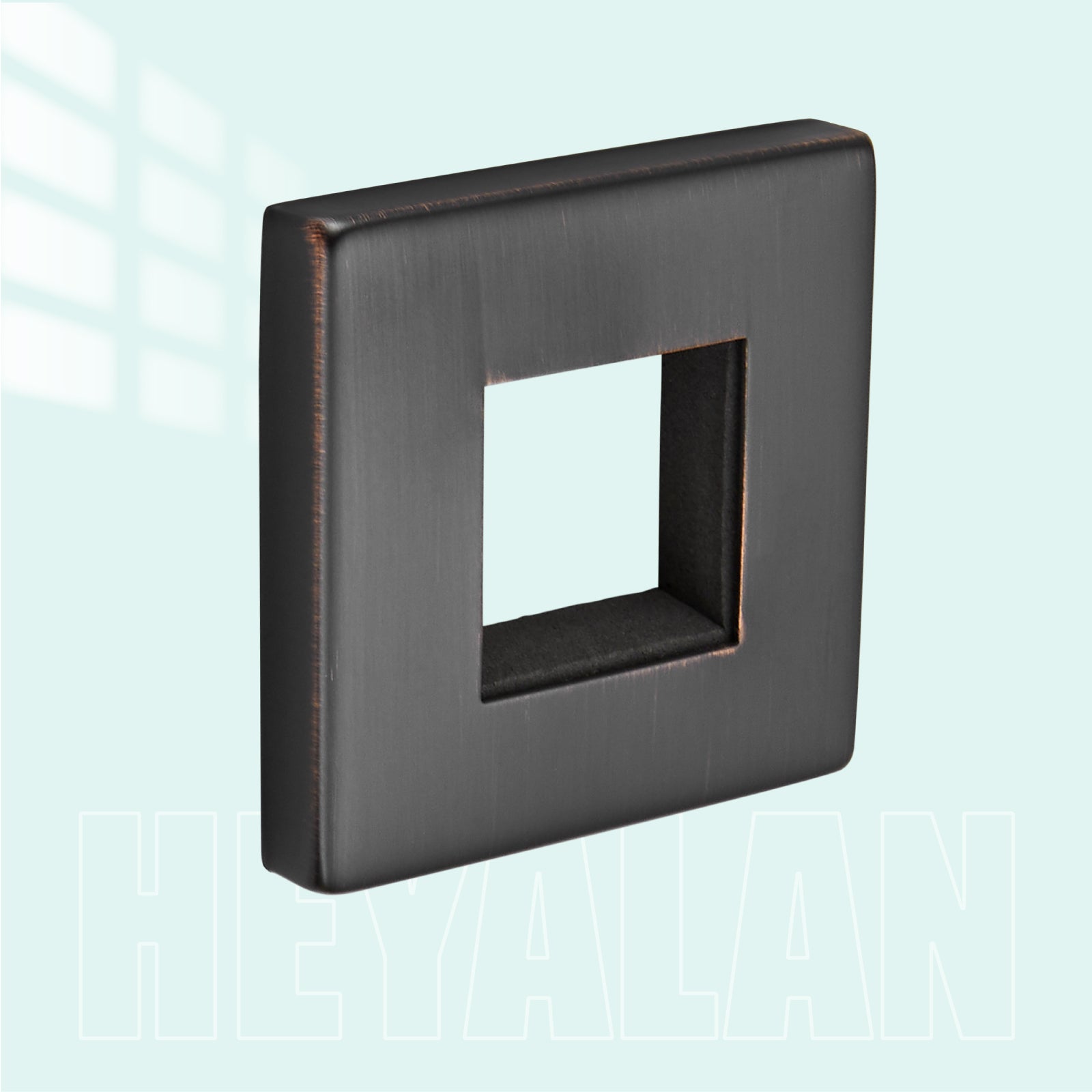 Heyalan Hand-held Shower Holder Flange Plate Modern Shower Escutcheon Cover Plate 2.5'' Shower Wand Bracket Replacement Cover Plate, Square Escutcheon Wall Cover 1pc