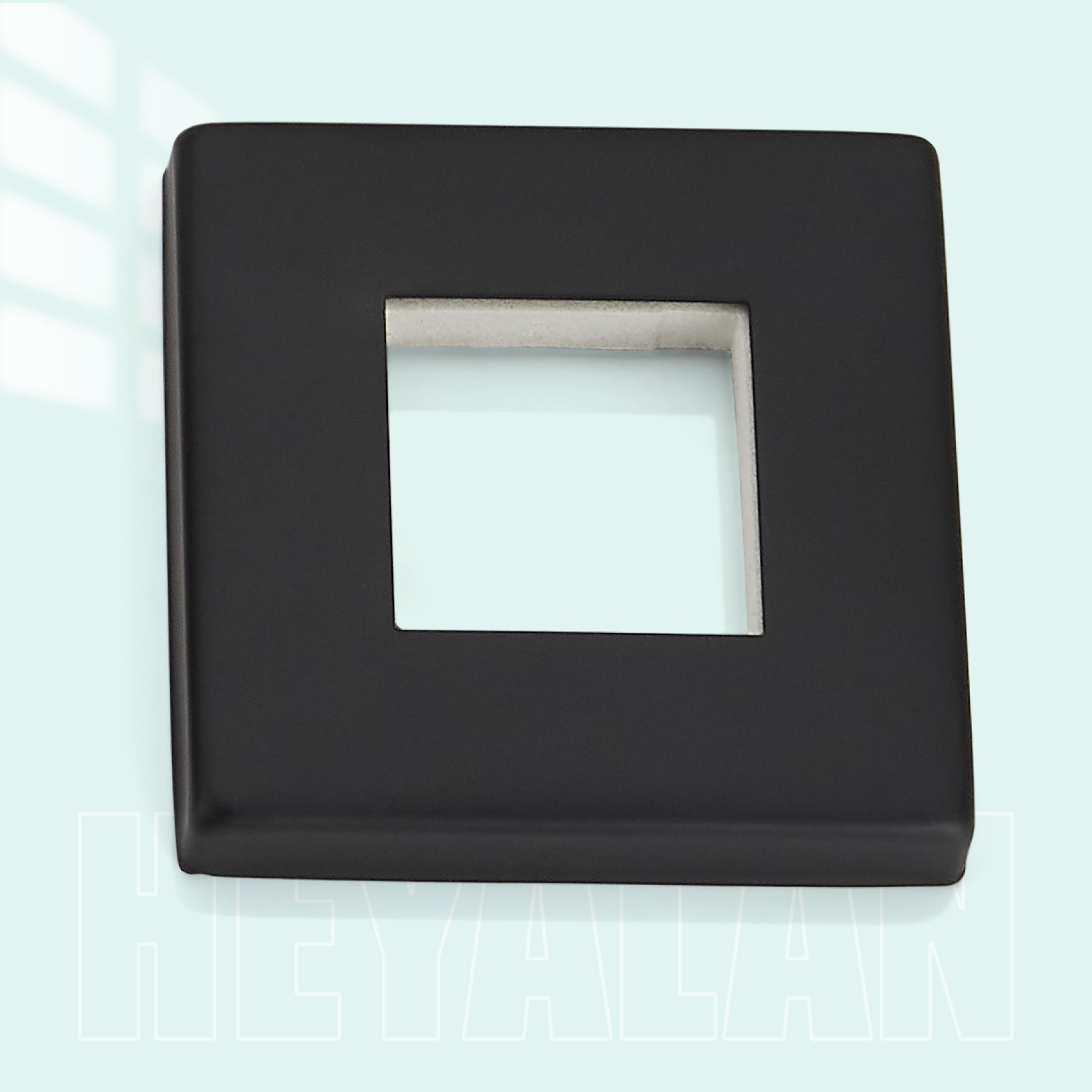 Heyalan Hand-held Shower Holder Flange Plate Modern Shower Escutcheon Cover Plate 2.5'' Shower Wand Bracket Replacement Cover Plate, Square Escutcheon Wall Cover 1pc