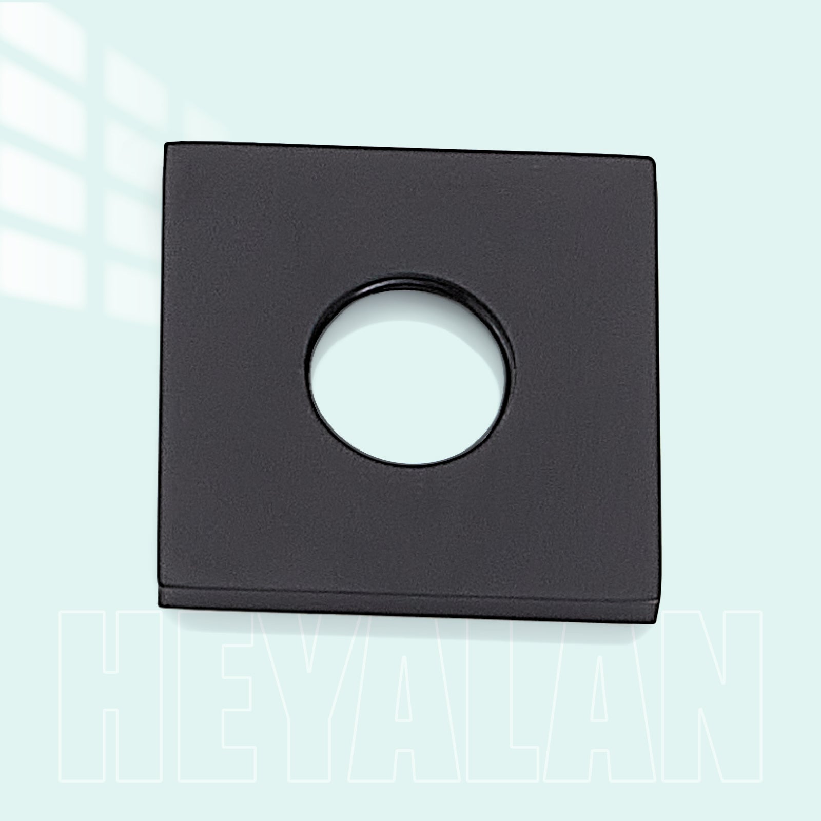 Heyalan Shower Arm Flange Plate, 1pc Modern Shower Escutcheon Cover Plate 2.5'', Universal Shower Head Arm Replacement Cover Plate, Square Escutcheon Wall Cover