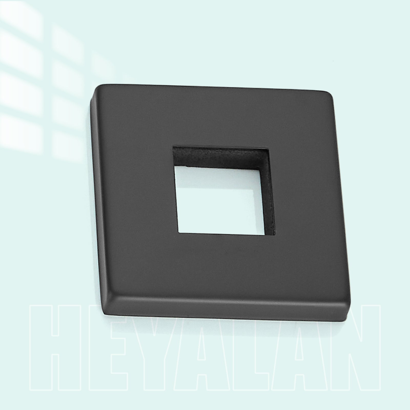 Heyalan Shower Arm Flange Plate, 1pc Modern Shower Escutcheon Cover Plate 2.5'', Universal Shower Head Arm Replacement Cover Plate, Square Escutcheon Wall Cover