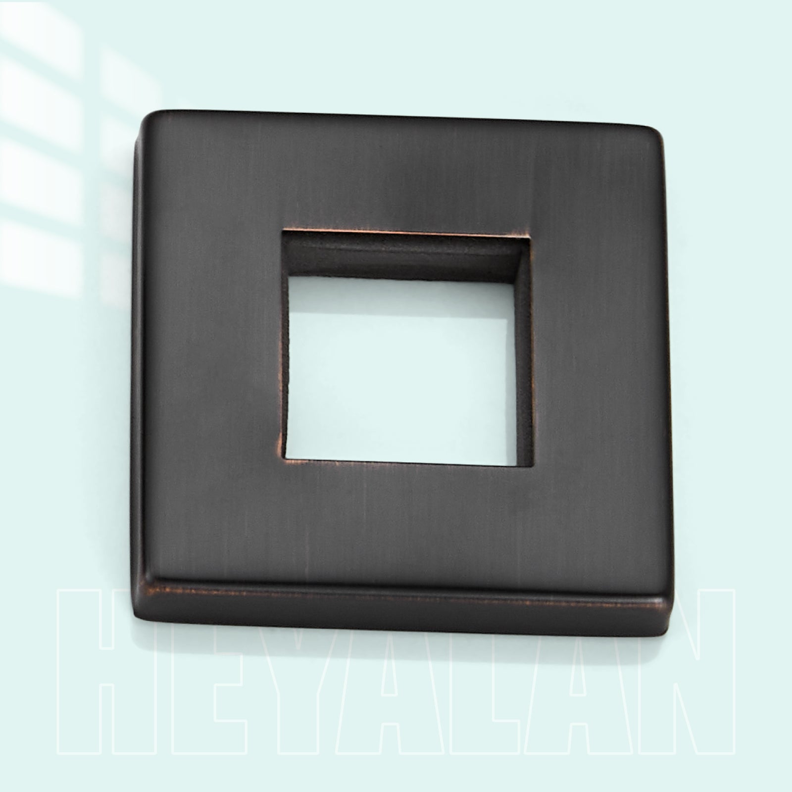 Heyalan Hand-held Shower Holder Flange Plate Modern Shower Escutcheon Cover Plate 2.5'' Shower Wand Bracket Replacement Cover Plate, Square Escutcheon Wall Cover 1pc