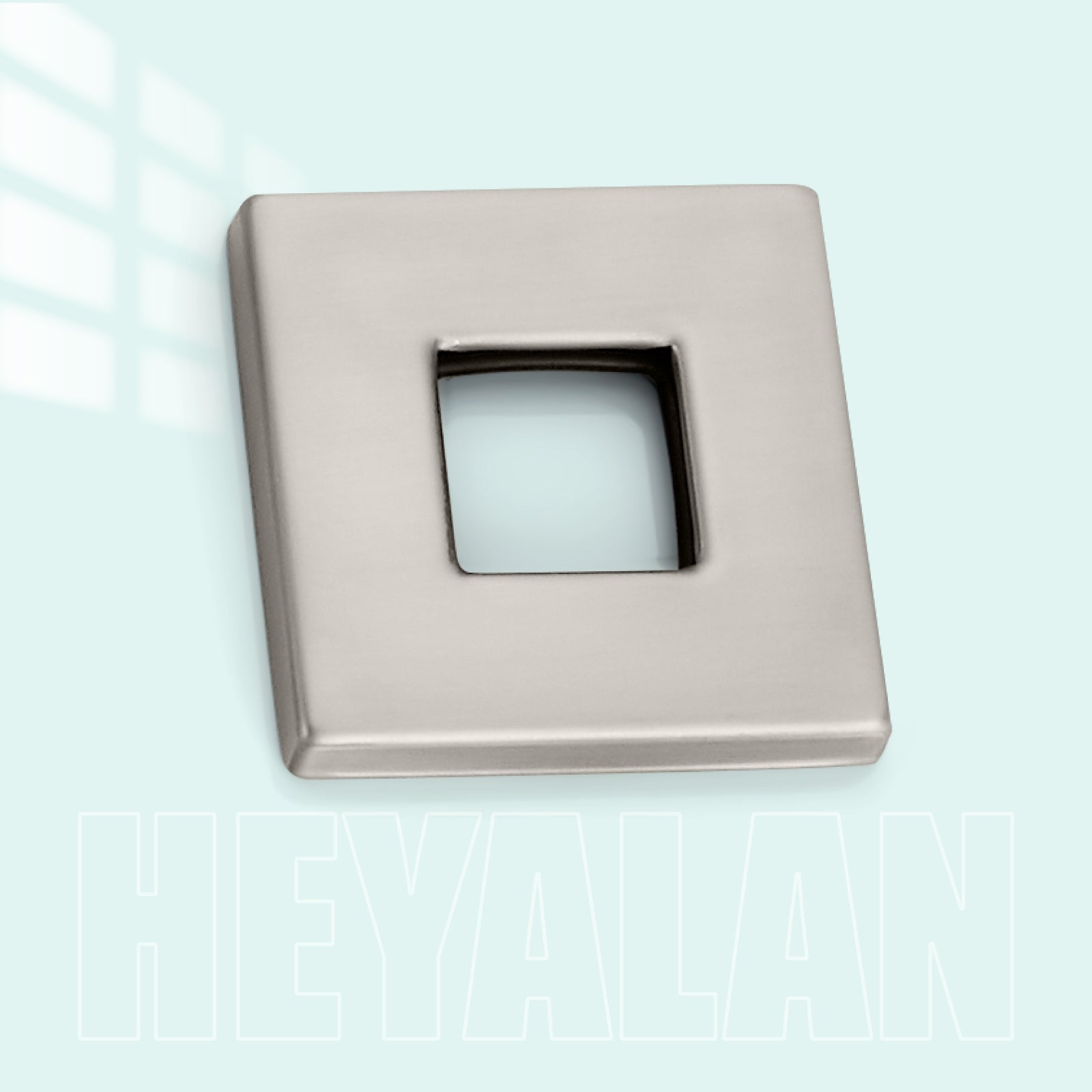 Heyalan Shower Arm Flange Plate, 1pc Modern Shower Escutcheon Cover Plate 2.5'', Universal Shower Head Arm Replacement Cover Plate, Square Escutcheon Wall Cover