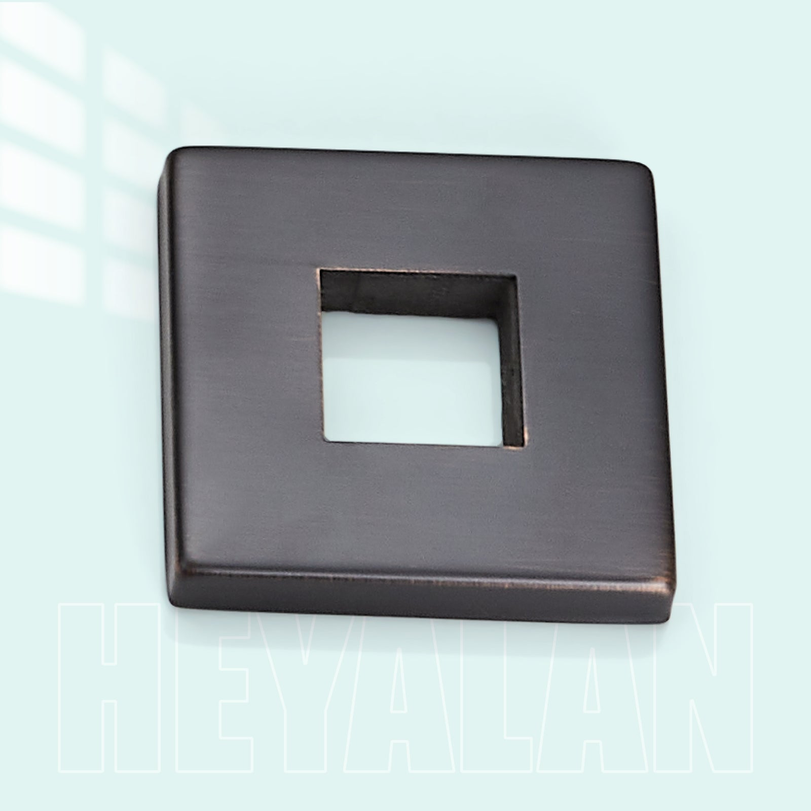Heyalan Shower Arm Flange Plate, 1pc Modern Shower Escutcheon Cover Plate 2.5'', Universal Shower Head Arm Replacement Cover Plate, Square Escutcheon Wall Cover