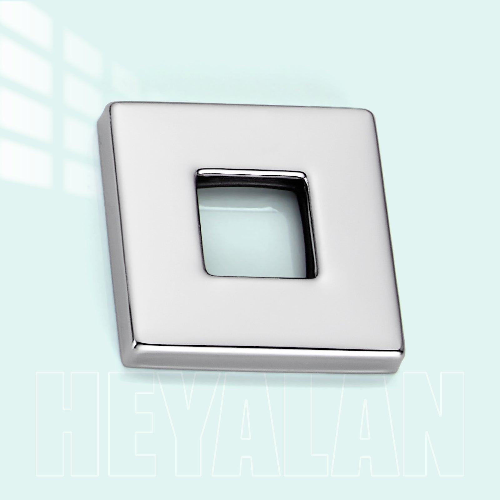 Heyalan Shower Arm Flange Plate, 1pc Modern Shower Escutcheon Cover Plate 2.5'', Universal Shower Head Arm Replacement Cover Plate, Square Escutcheon Wall Cover