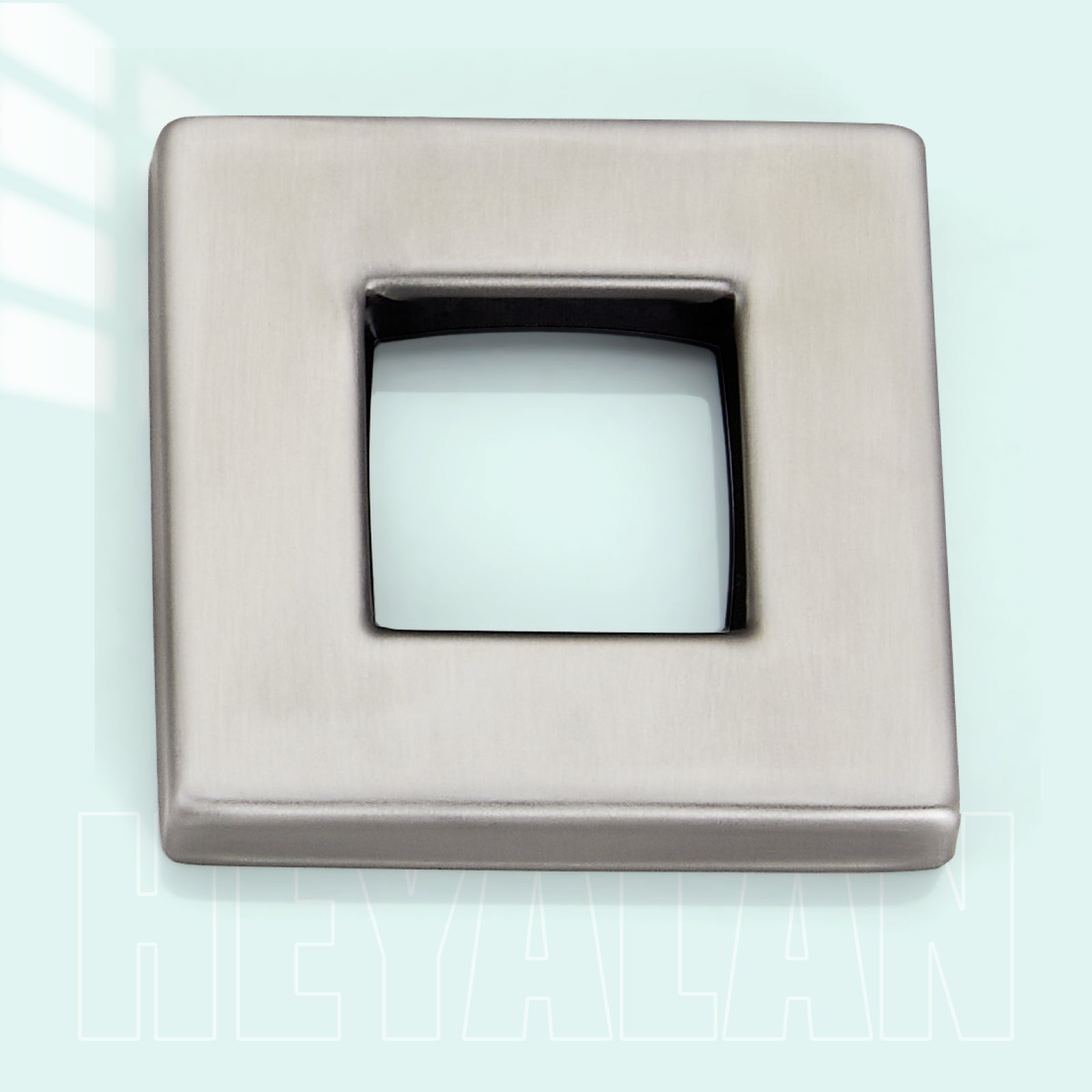 Heyalan Hand-held Shower Holder Flange Plate Modern Shower Escutcheon Cover Plate 2.5'' Shower Wand Bracket Replacement Cover Plate, Square Escutcheon Wall Cover 1pc