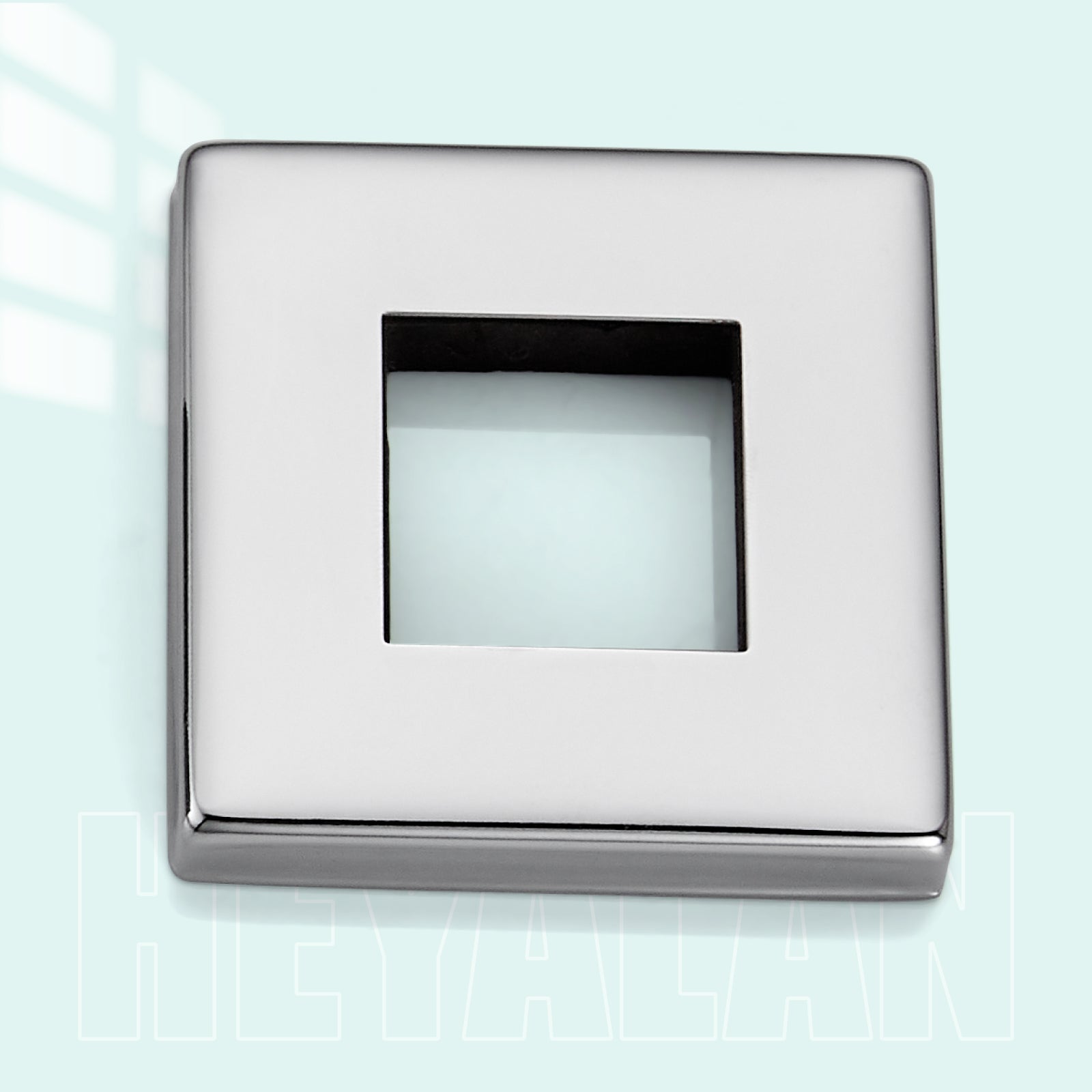 Heyalan Hand-held Shower Holder Flange Plate Modern Shower Escutcheon Cover Plate 2.5'' Shower Wand Bracket Replacement Cover Plate, Square Escutcheon Wall Cover 1pc