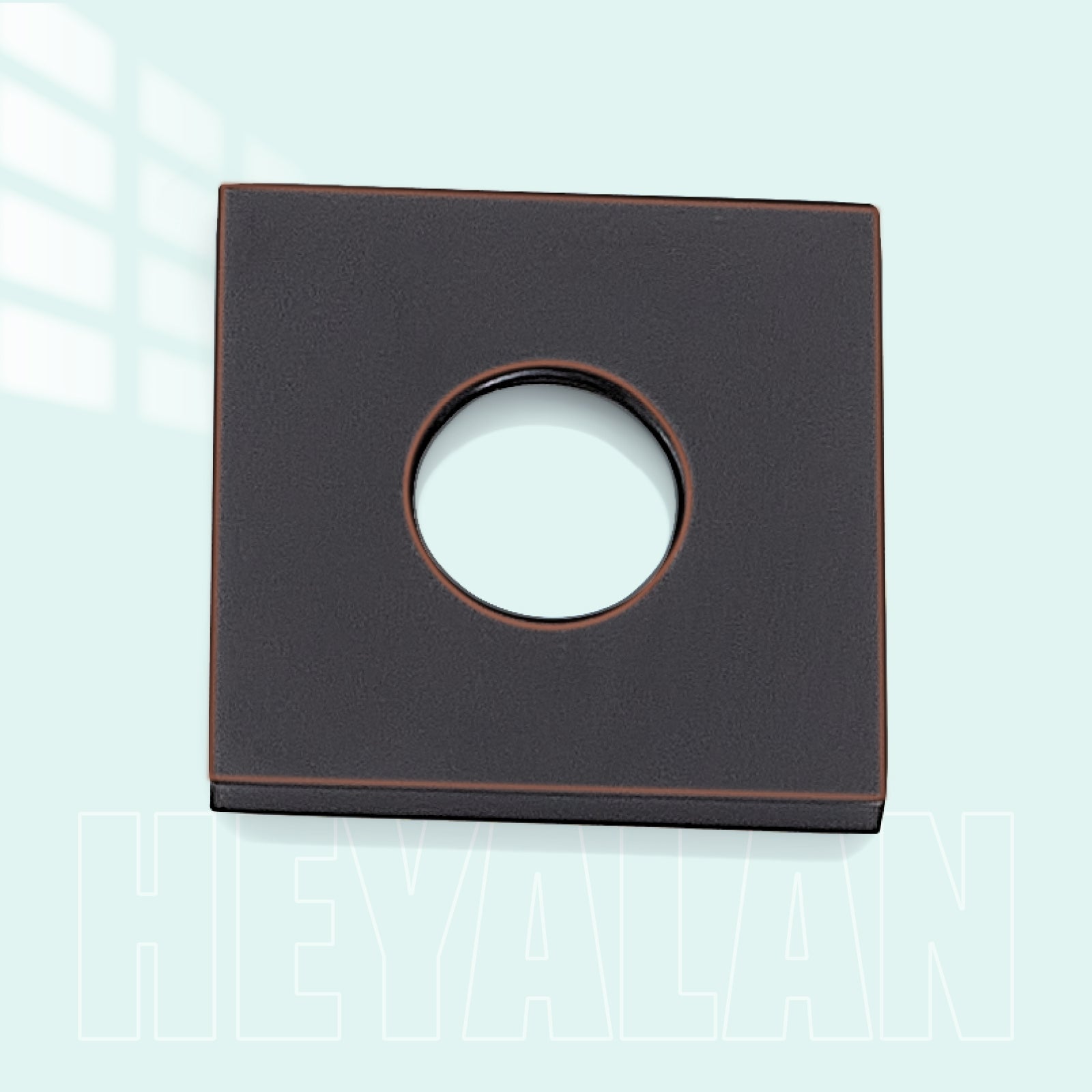 Heyalan Shower Arm Flange Plate, 1pc Modern Shower Escutcheon Cover Plate 2.5'', Universal Shower Head Arm Replacement Cover Plate, Square Escutcheon Wall Cover