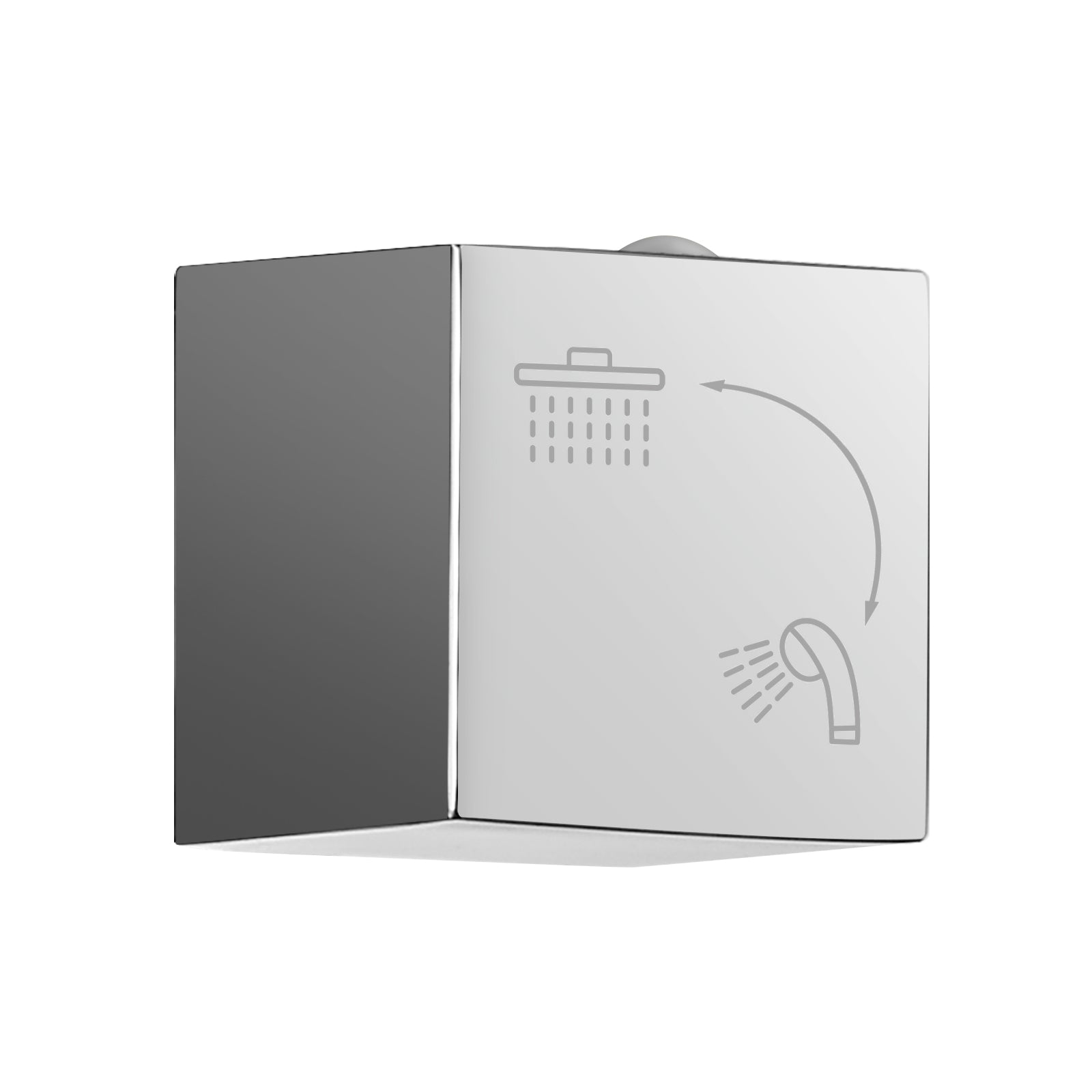 Heyalan Shower Diverter Knob 2 functions Shower Water Flow Converter Square