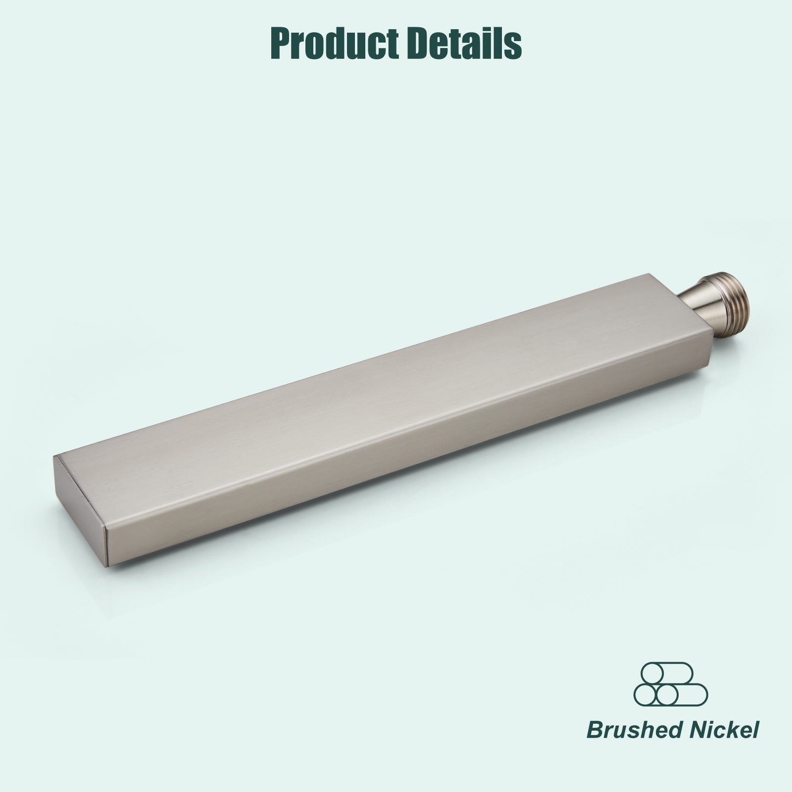 Heyalan Hand Shower Spray SUS304 Stainless Steel Handheld Shower Wand Single Function Pressure Luxury Handheld Shower Straight High Hand Shower Set High Flow Rectangle