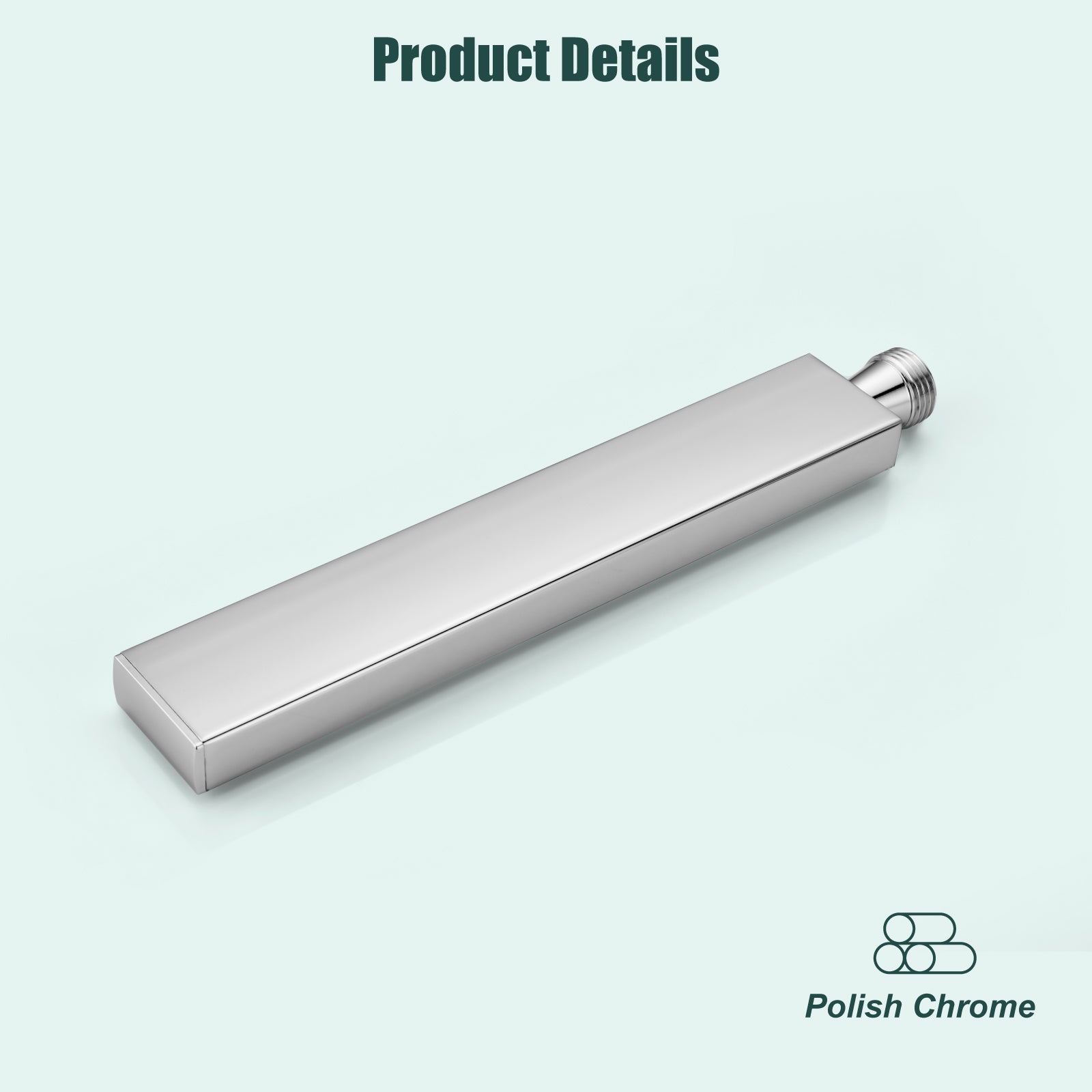 Heyalan Hand Shower Spray SUS304 Stainless Steel Handheld Shower Wand Single Function Pressure Luxury Handheld Shower Straight High Hand Shower Set High Flow Rectangle
