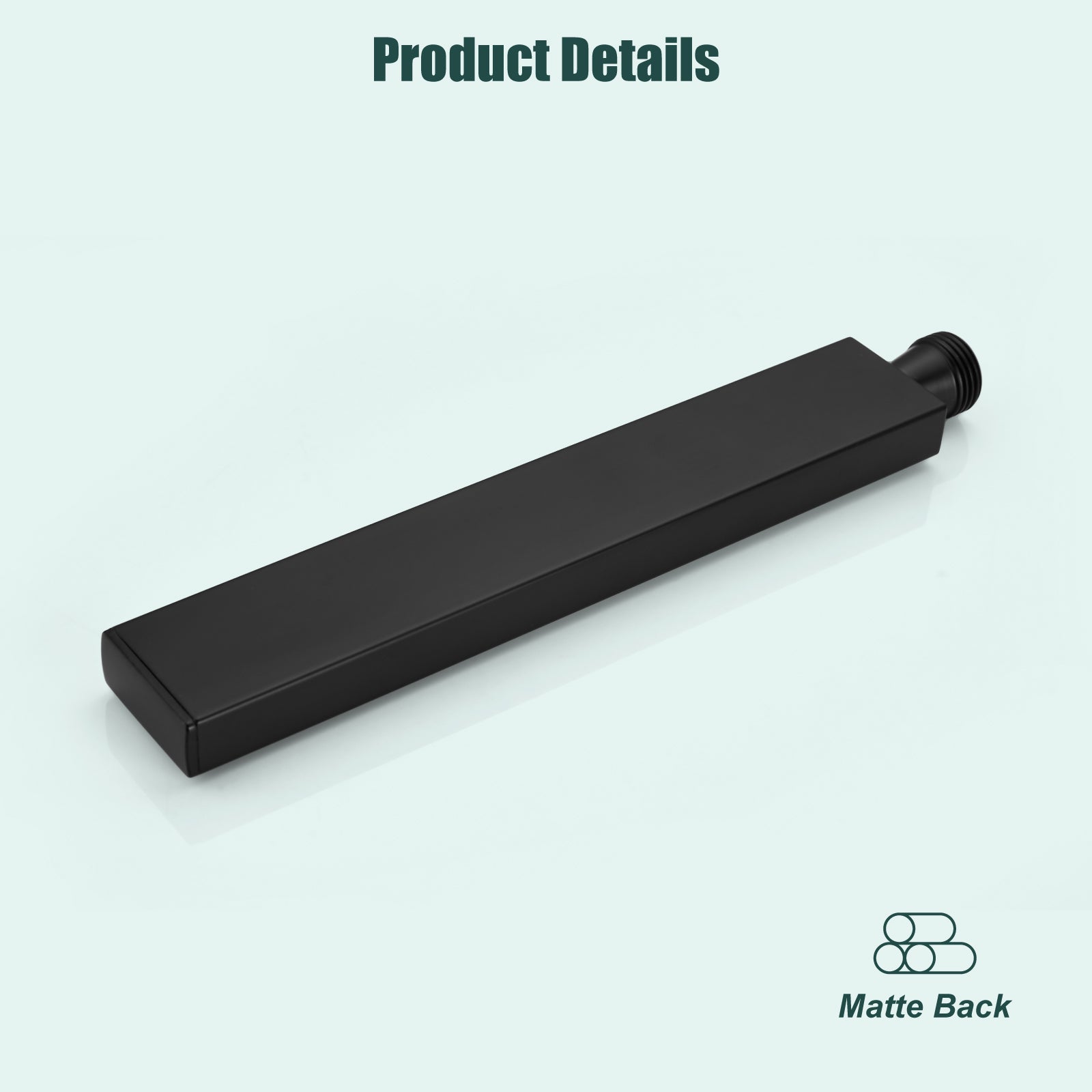 Heyalan Hand Shower Spray SUS304 Stainless Steel Handheld Shower Wand Single Function Pressure Luxury Handheld Shower Straight High Hand Shower Set High Flow Rectangle