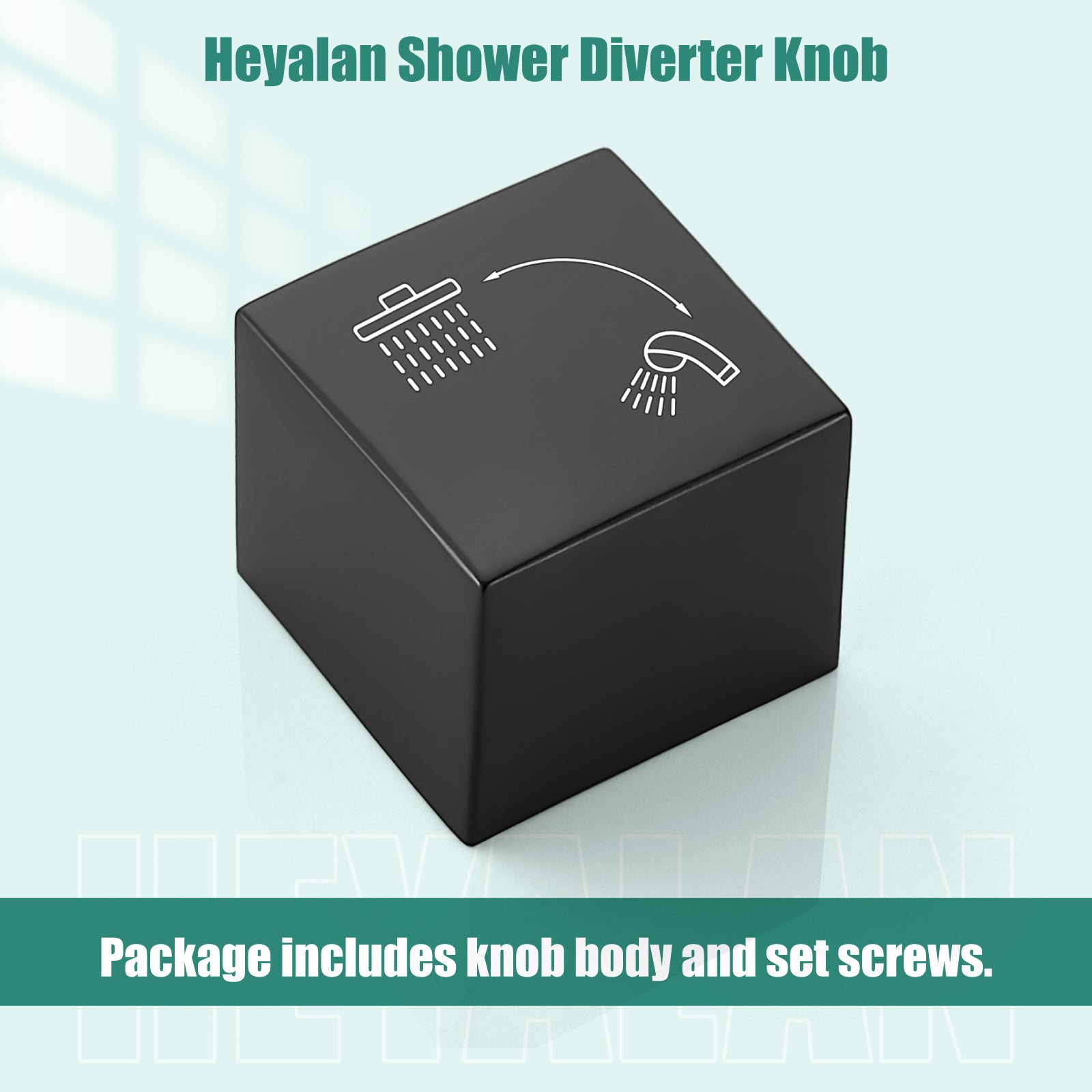 Heyalan Shower Diverter Knob 2 functions Shower Water Flow Converter Square