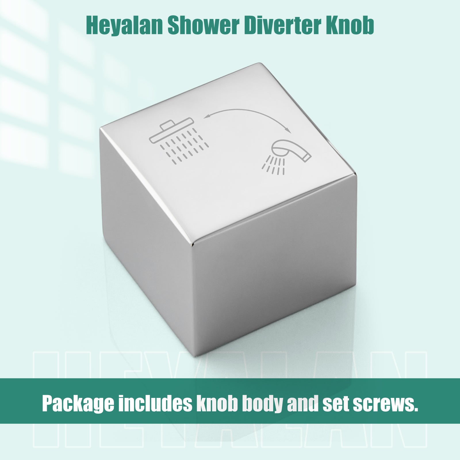 Heyalan Shower Diverter Knob 2 functions Shower Water Flow Converter Square