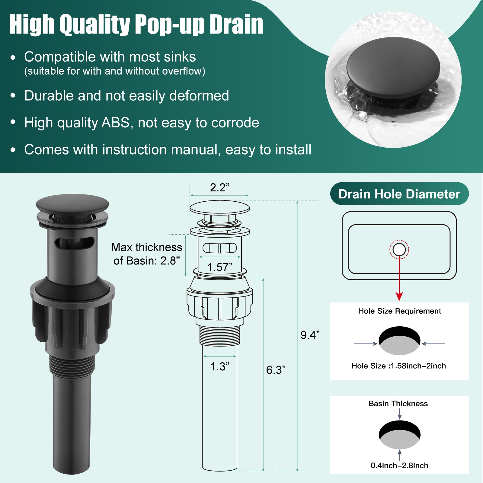 Heyalan Bathroom Lavatory Vessel Sink Faucet Single Hole 1 Lever Vintage Vessel Mixer Tap Retro Hot and Cold Water Solid Brass Pop-up Drain Included Deck Mounted