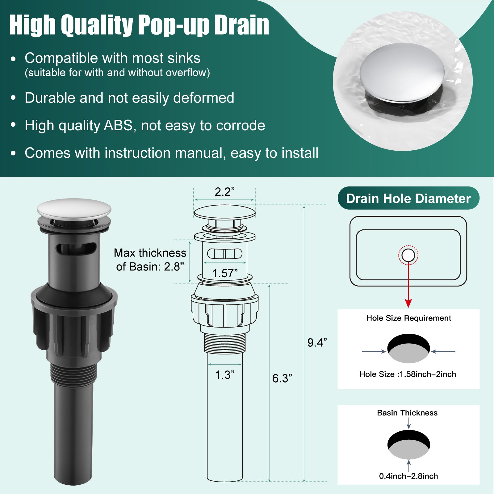 Heyalan Bathroom Lavatory Vessel Sink Faucet Single Hole 1 Lever Vintage Vessel Mixer Tap Retro Hot and Cold Water Solid Brass Pop-up Drain Included Deck Mounted
