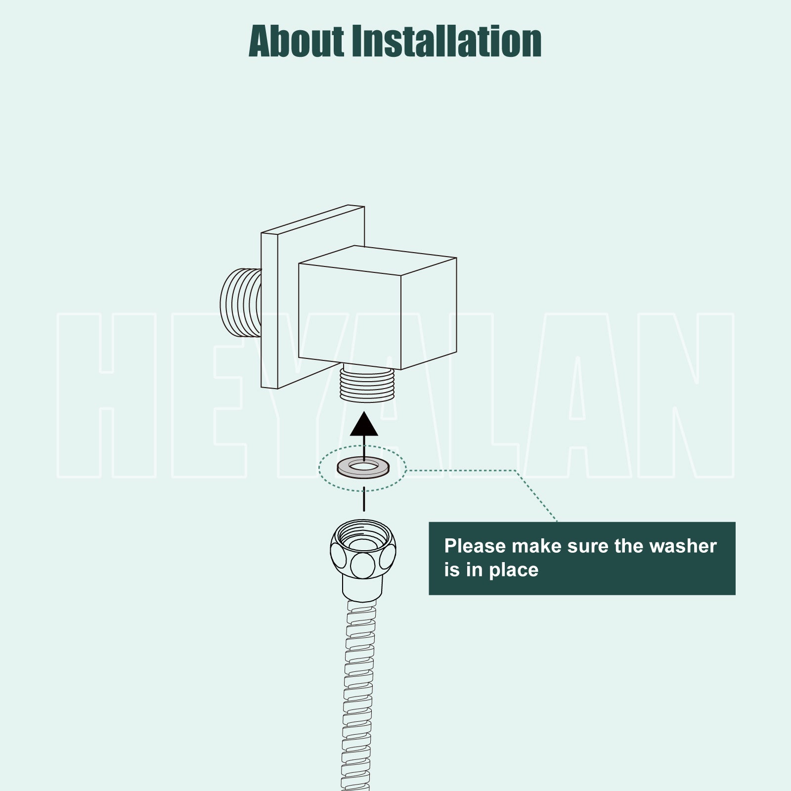 Shower 90° Wall Supply Elbow Shower Hose Connector for Shower Handheld without Shower hand and Hose Wall Mount Supply Shower Cradle Fixed Brass Heyalan Shower Elbow