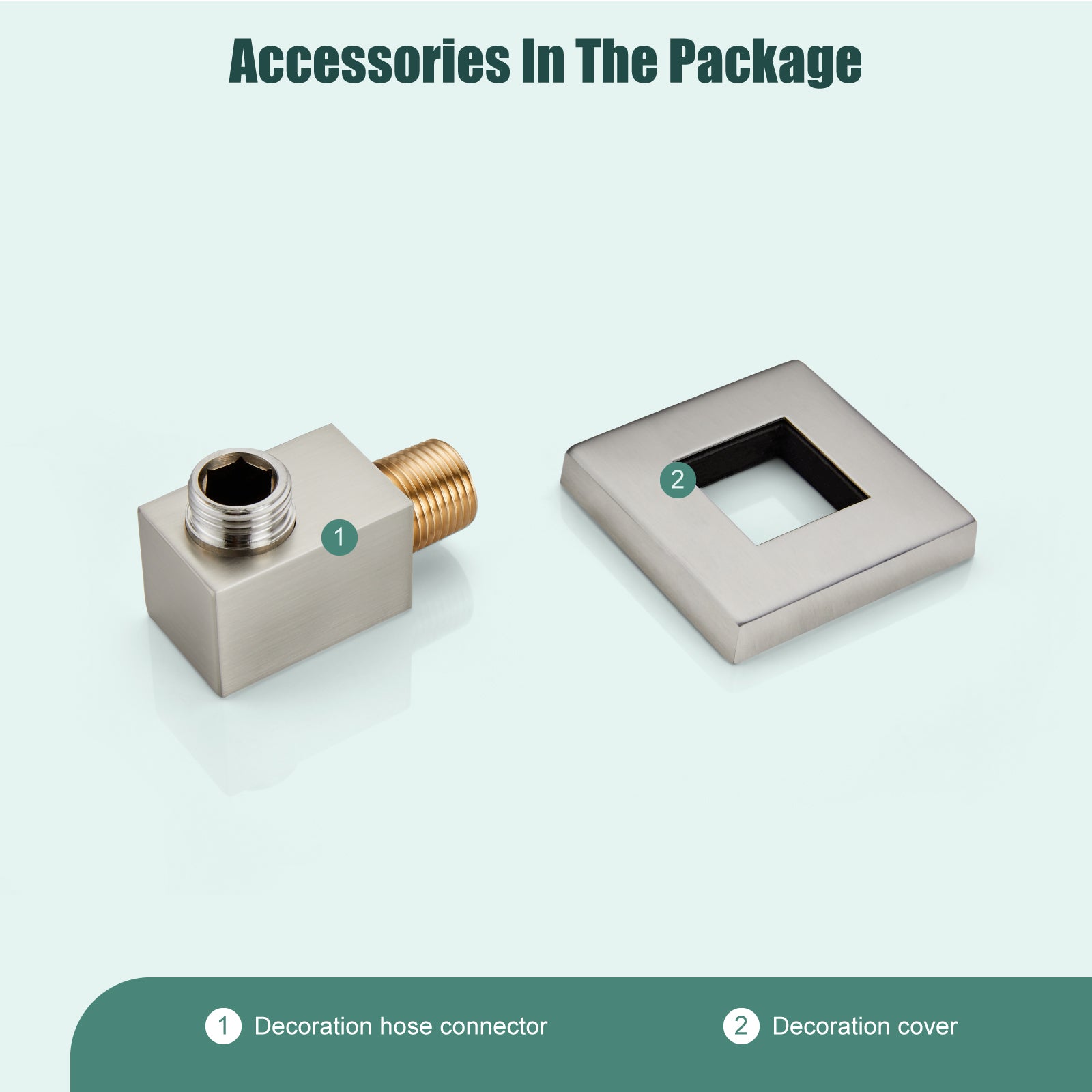 Shower 90° Wall Supply Elbow Shower Hose Connector for Shower Handheld without Shower hand and Hose Wall Mount Supply Shower Cradle Fixed Brass Heyalan Shower Elbow