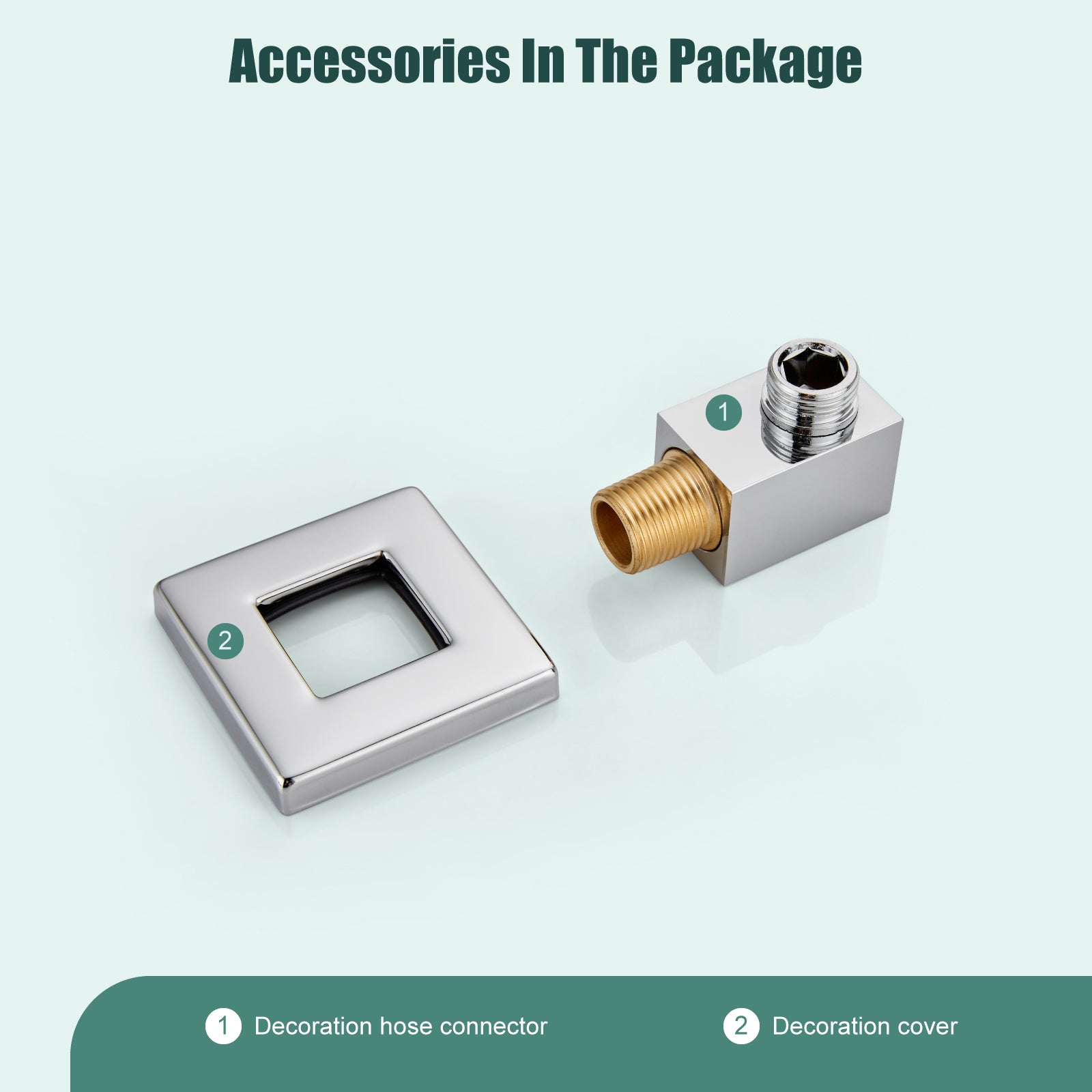 Shower 90° Wall Supply Elbow Shower Hose Connector for Shower Handheld without Shower hand and Hose Wall Mount Supply Shower Cradle Fixed Brass Heyalan Shower Elbow