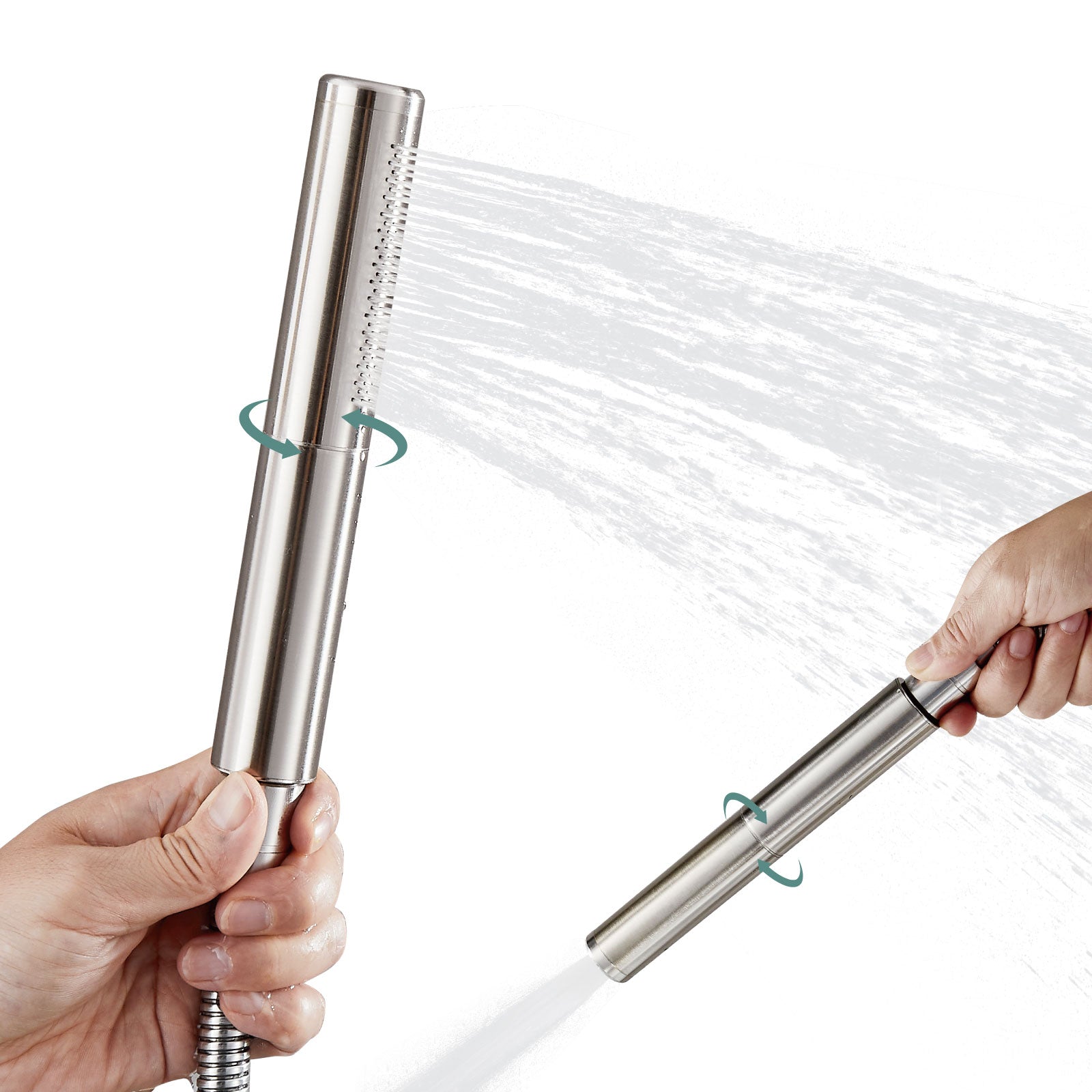 Heyalan Brass Handheld Shower Spray 2 in 1 Function Handheld Shower High Pressure Dual Function Luxury Hand Shower Set High Flow Hand Shower Wand Only