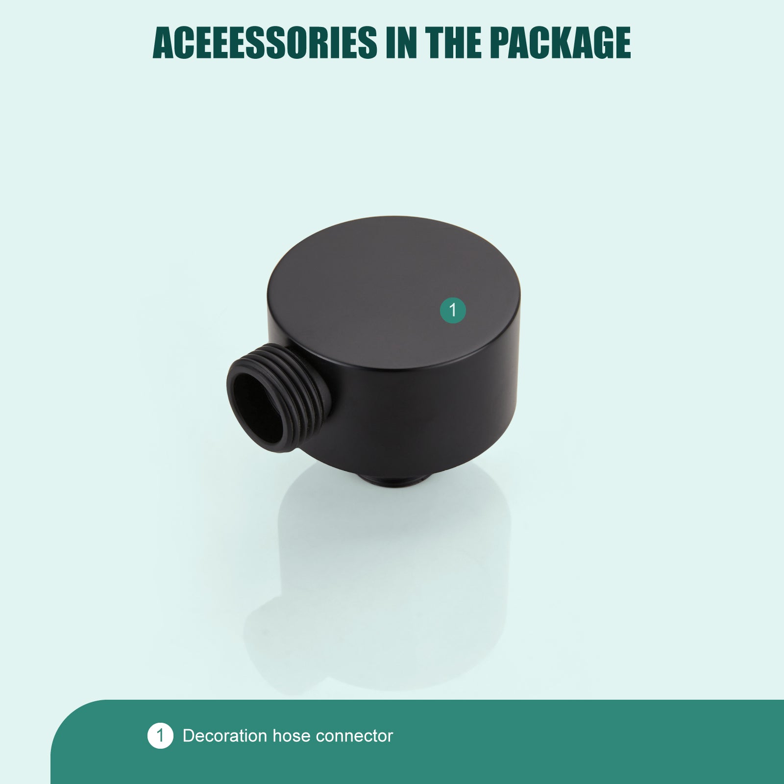 Wall Mount Shower Hose Connector for Shower Handheld Brass Round Handheld Wall Supply Shower Elbow Without Shower Hand and Hose Heyalan