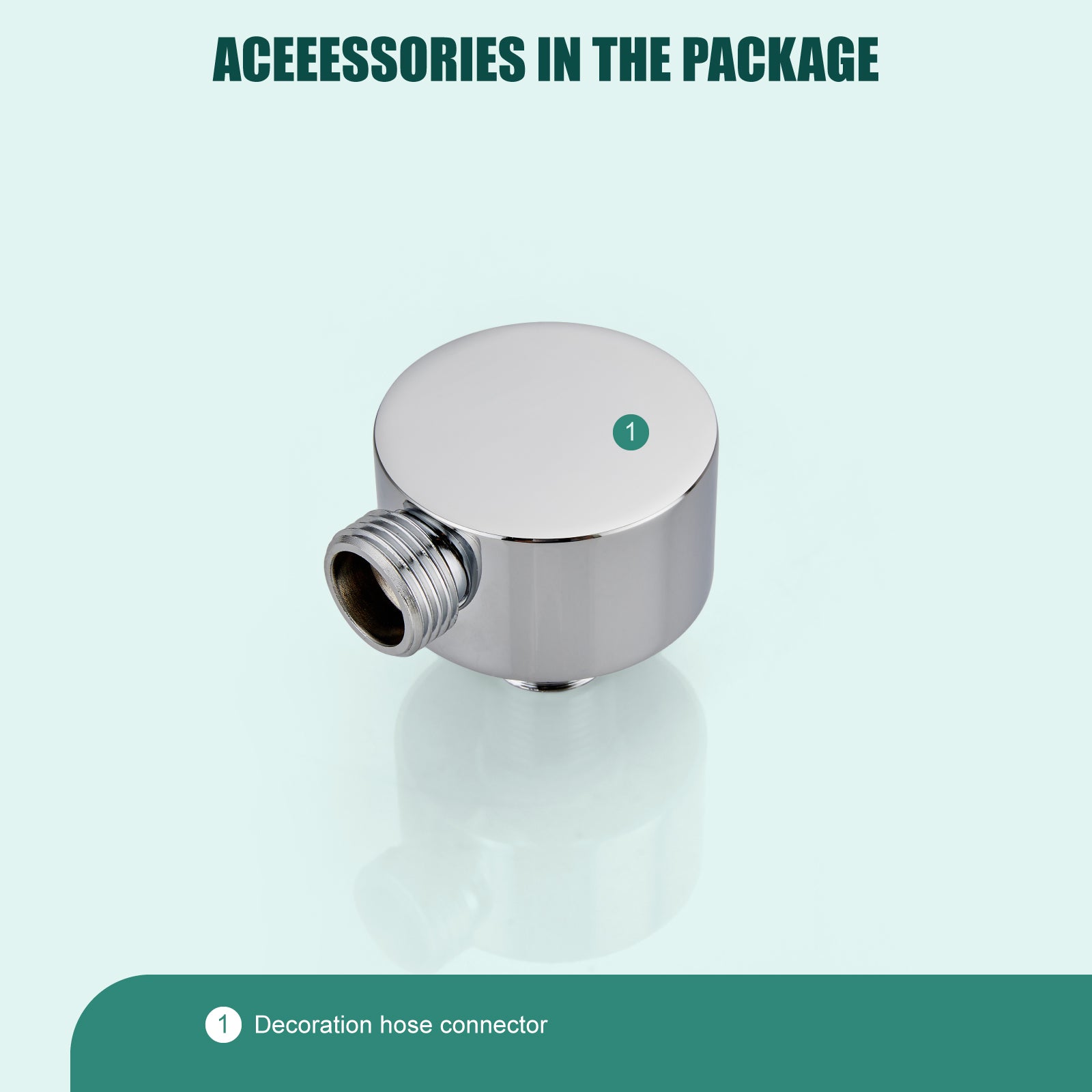Wall Mount Shower Hose Connector for Shower Handheld Brass Round Handheld Wall Supply Shower Elbow Without Shower Hand and Hose Heyalan