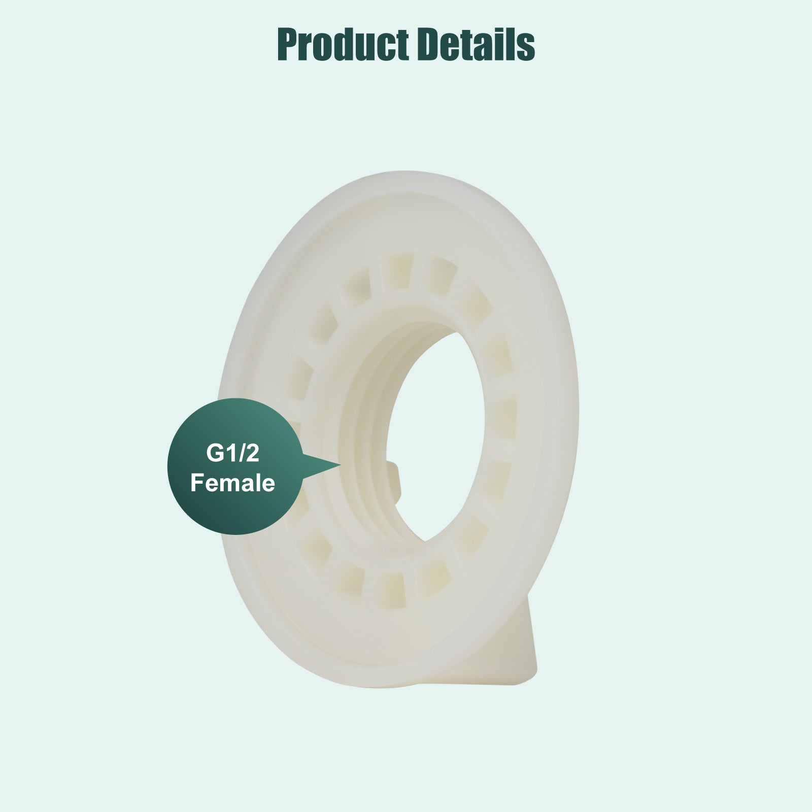 Heyalan Faucet Lock Nut 1 PC 1/2" NPT Female Thread White Coupling Nut Durable Plastic Locknut