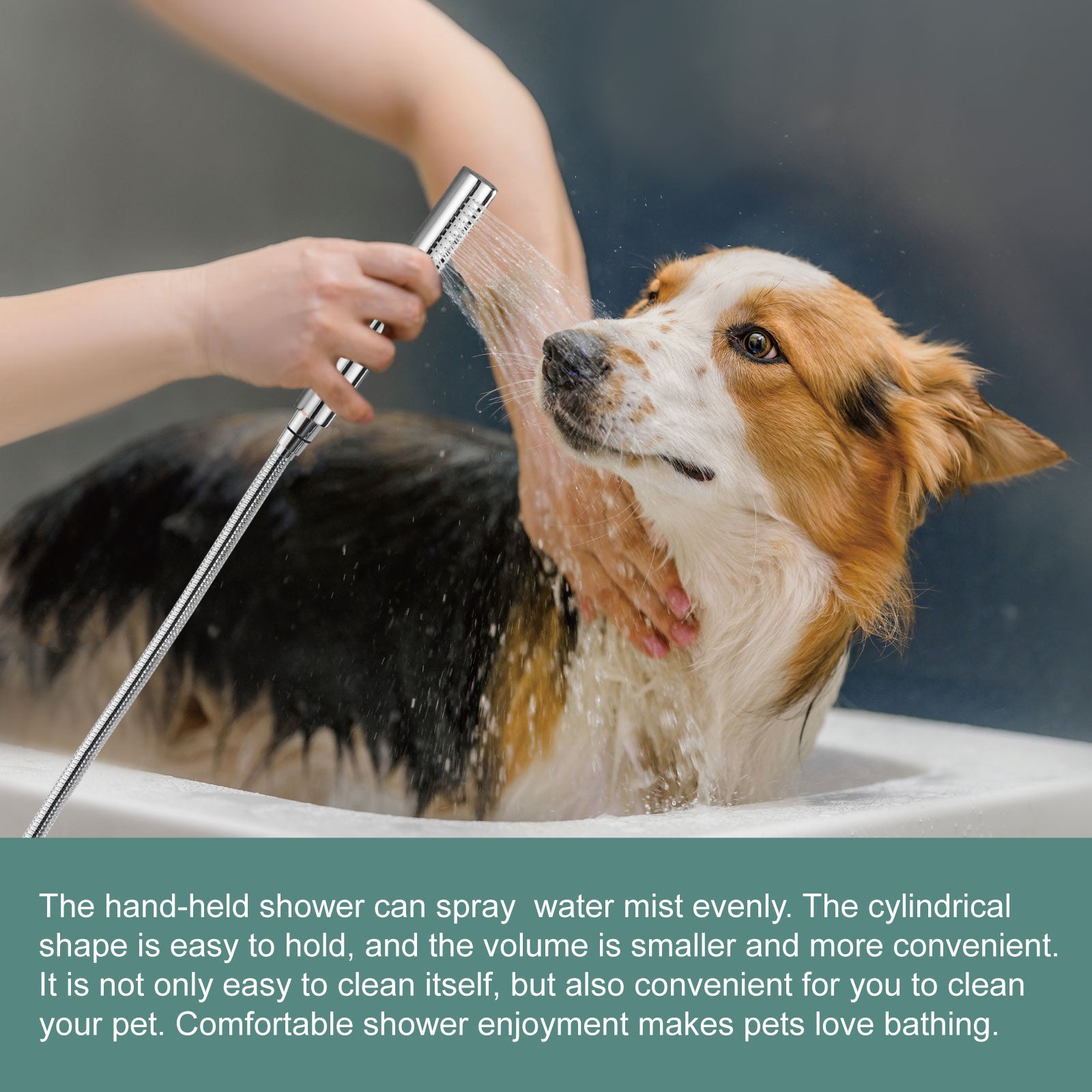Heyalan Brass Handheld Shower Spray 2 in 1 Function Handheld Shower High Pressure Dual Function Luxury Hand Shower Set High Flow Hand Shower Wand Only