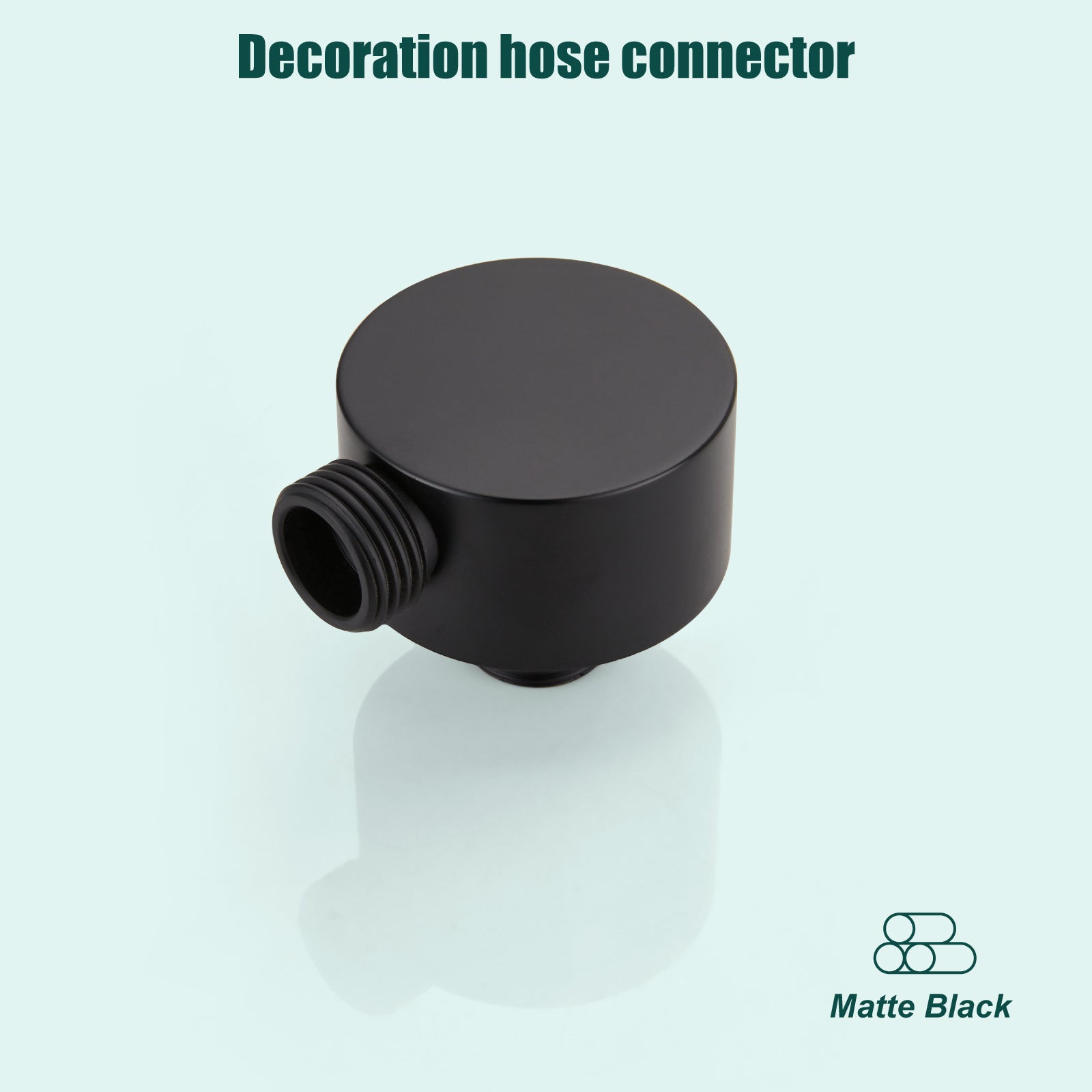 Wall Mount Shower Hose Connector for Shower Handheld Brass Round Handheld Wall Supply Shower Elbow Without Shower Hand and Hose Heyalan