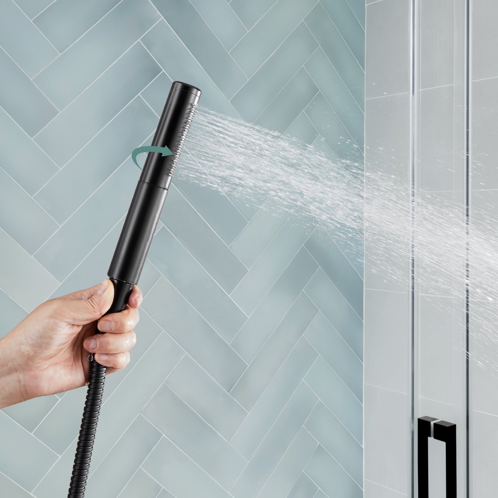 Heyalan Brass 2 in1 Function Handheld Spray Hand Shower High Pressure 7.9 Inch Shower Head High Flow Handheld Sprinklert Shower Wand with Shower Hose and Hand Shower Holder