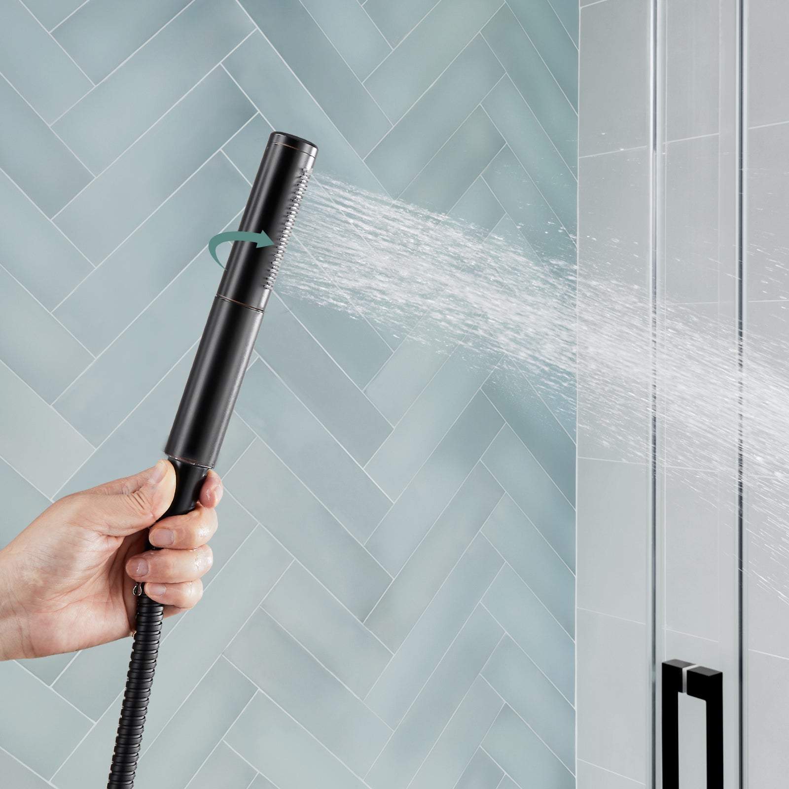 Heyalan Brass 2 in1 Function Handheld Spray Hand Shower High Pressure 7.9 Inch Shower Head High Flow Handheld Sprinklert Shower Wand with Shower Hose and Hand Shower Holder