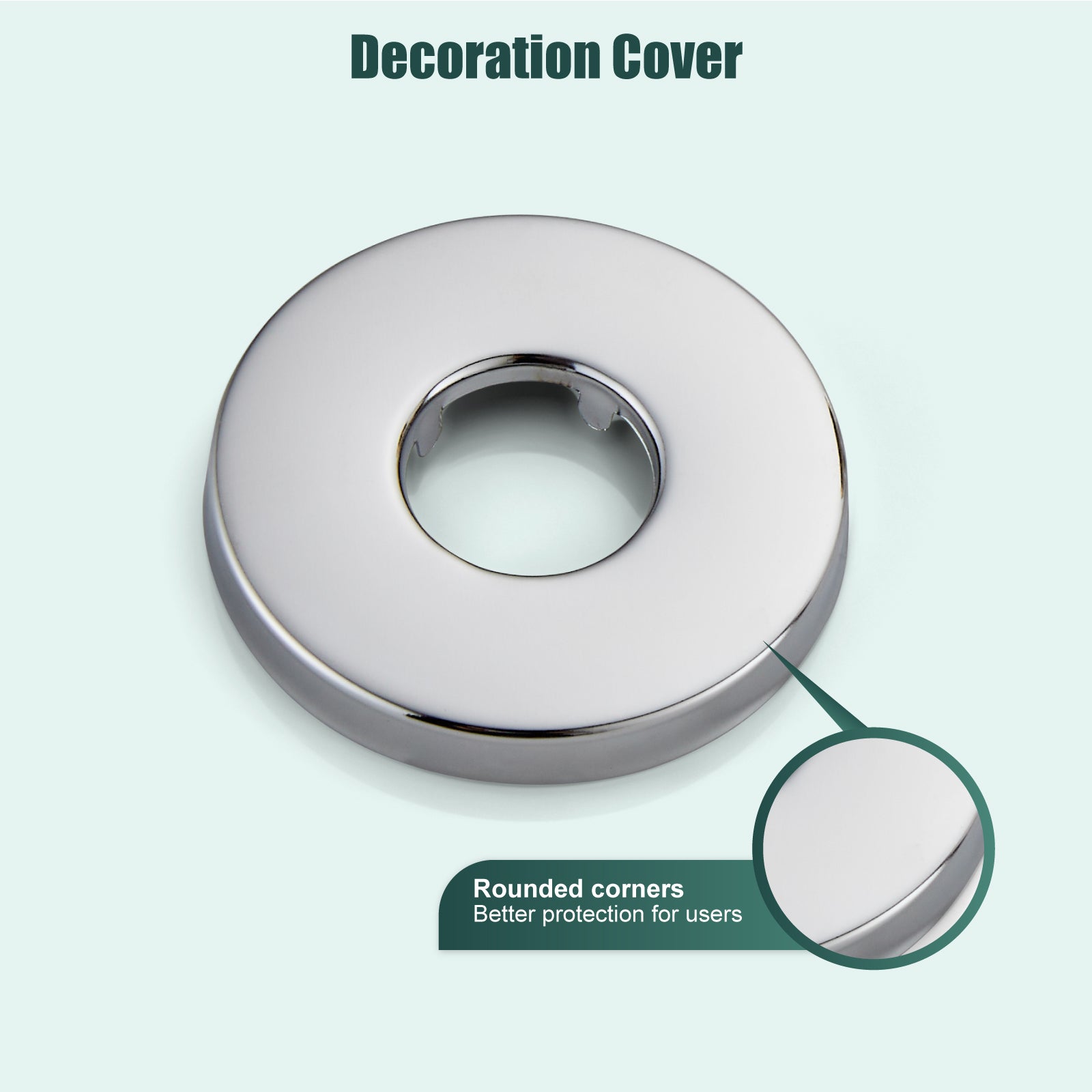 Shower Arm Bracket Handheld Shower Wand Holder Connecting Shower Hose and Water Pipe Brass Heyalan Shower Hand Holder Wall Mount Smooth Line Bracket with a Round Cover