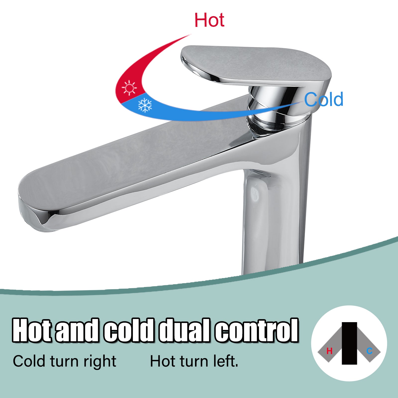 Heyalan Bathroom Faucet Single Handle Brass 1 Hole Basin Mixer Tap Deck Mount Lavatory Vanity Deck Plate Pop Up Drain Included