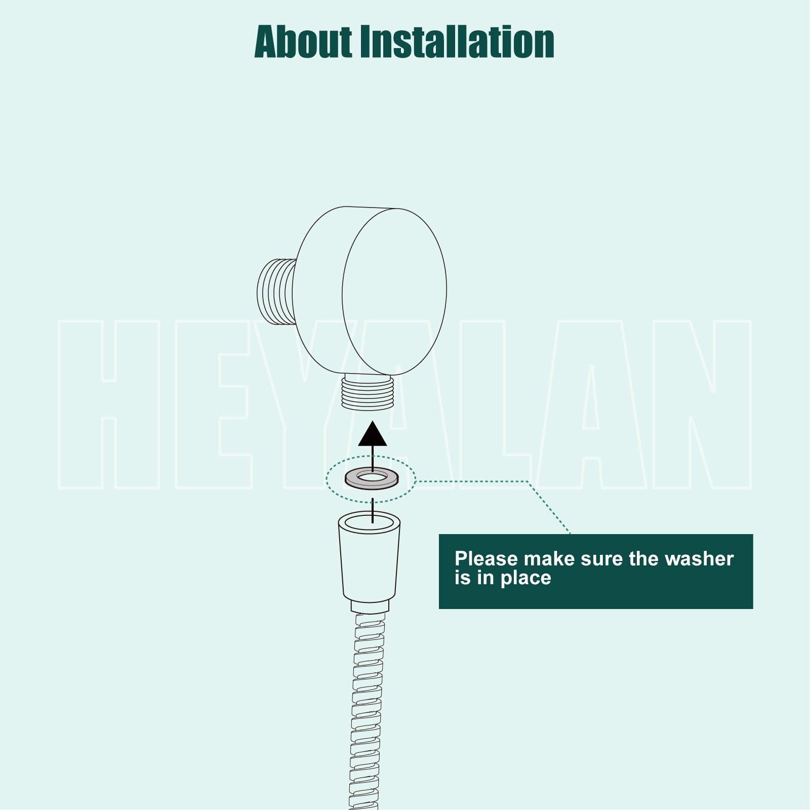 Wall Mount Shower Hose Connector for Shower Handheld Brass Round Handheld Wall Supply Shower Elbow Without Shower Hand and Hose Heyalan