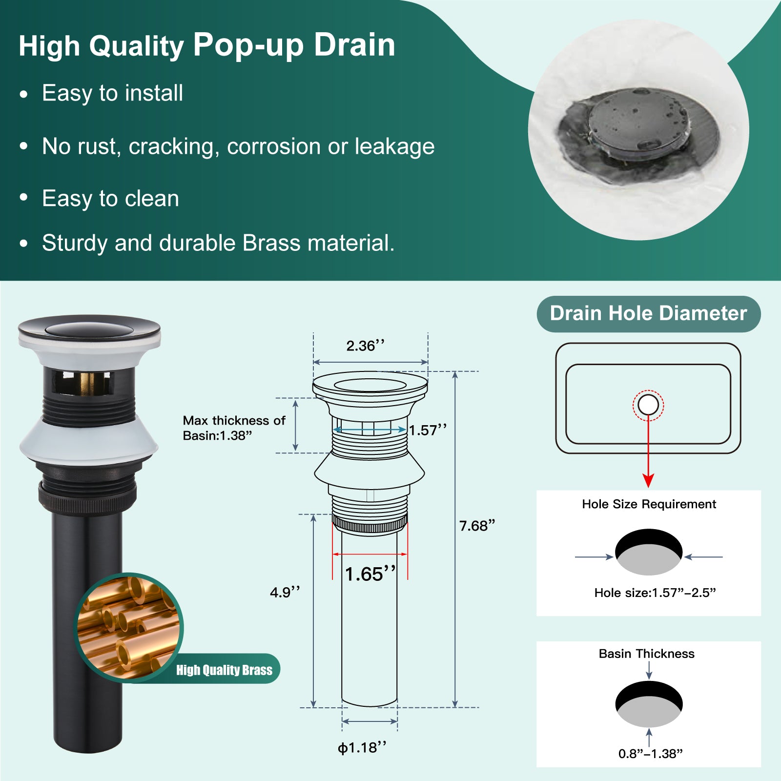 Heyalan Bathroom Faucet Brass Lavatory Sink Faucet Vanity Basin Single Hole Vintage Vessel Mixer Tap Deck Mounted Retro Hot and Cold Water Handle Solid Brass Pop-up Drain Included