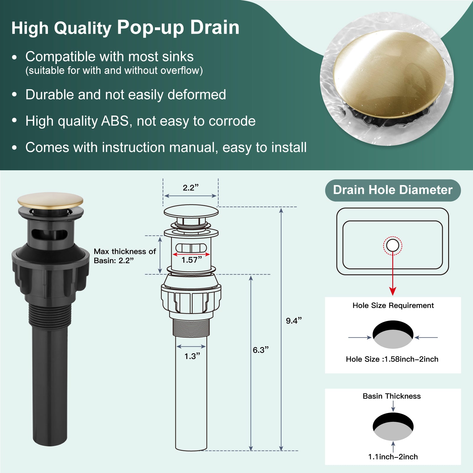 Heyalan Swivel Spout 2 Handle Lever Lavatory Bathroom Vessel Sink Faucet 4-Inch Centerset Deck Mount Mixer Tap with Pop-up Drain and Faucet Supply Lines
