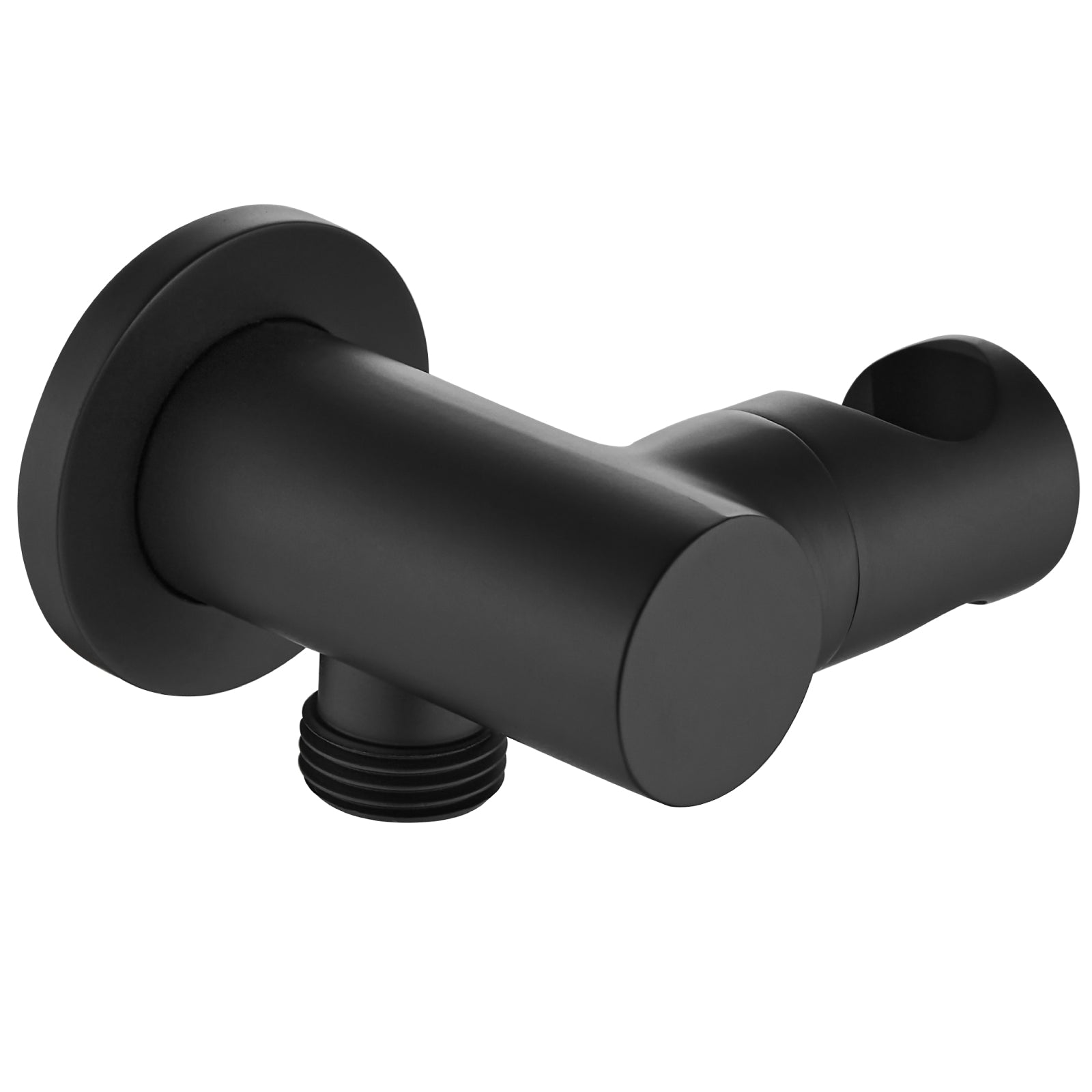 Shower Wand Holder with Round Cover Connecting Hose Shower Hand Bracket Wall Mount Shower Handheld Holder Heyalan Extension Arm Brass Contemporary Handheld Shower Holder