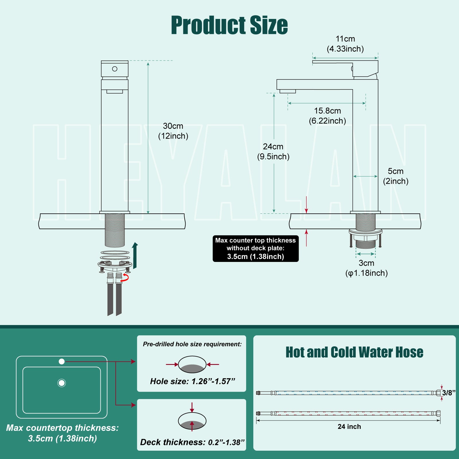 Heyalan Vessel Sink Faucet  SUS304 Stainless Steel Bathroom Sink Faucet Tall Body Vessel Bowl Tap Single Handle 1 Hole Lavatory Vanity Mixer Bar Tap Tall Spout Deck Mount