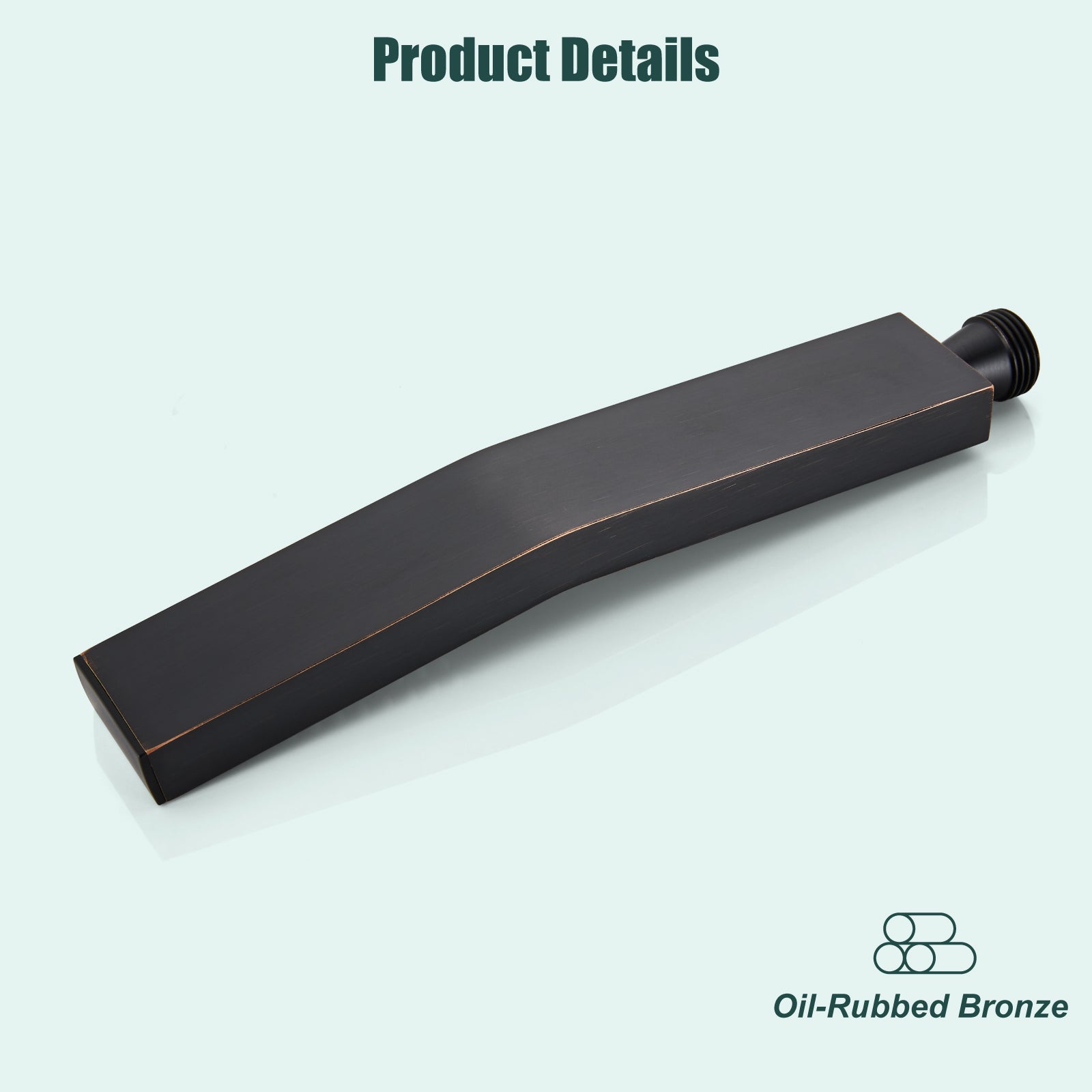 Heyalan SUS304 Stainless Steel Handheld Shower Wand Curved Single Function Handheld Shower High Pressure Luxury Hand Shower Set High Flow Rectangle Hand Shower Spray