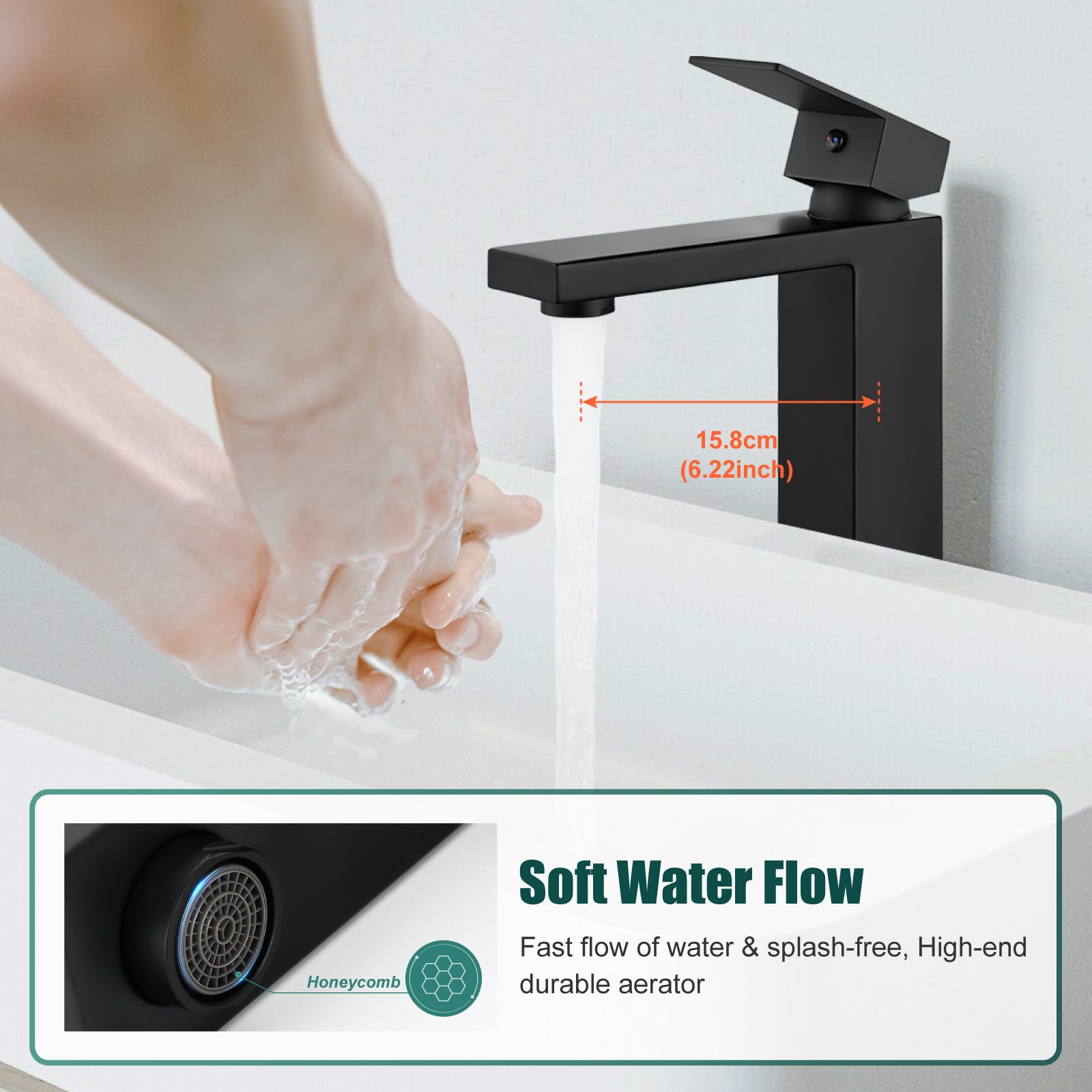 Heyalan Vessel Sink Faucet  SUS304 Stainless Steel Bathroom Sink Faucet Tall Body Vessel Bowl Tap Single Handle 1 Hole Lavatory Vanity Mixer Bar Tap Tall Spout Deck Mount
