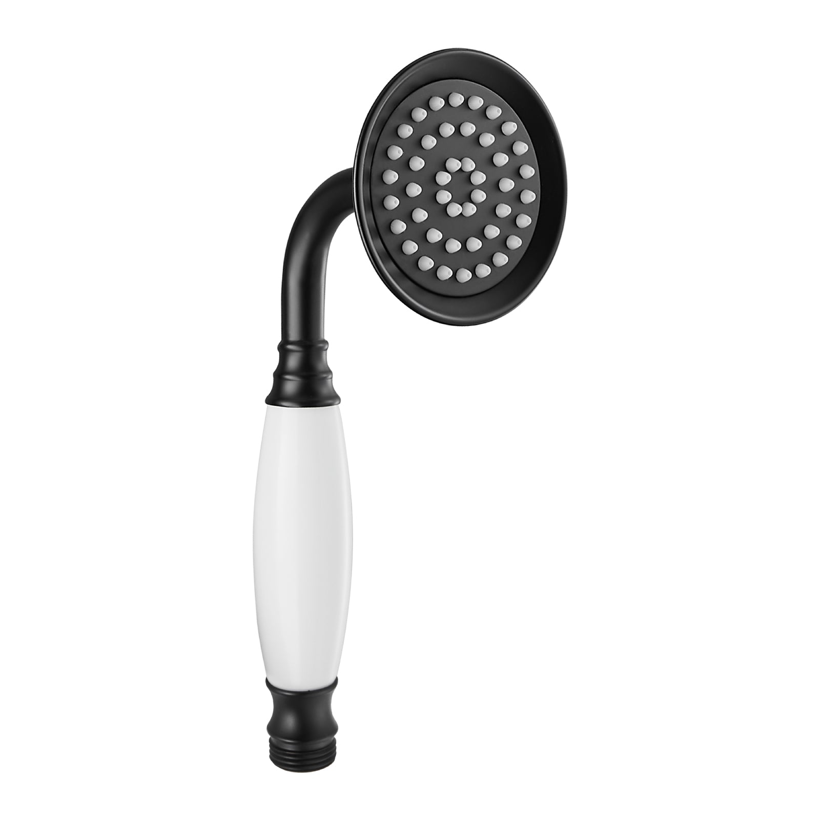 Heyalan Handheld Shower Head Spray Wand Ceramic Handle Hand Held High Pressure Telephone Shape Antique Brass Shower Head Powerful Water Sprayer Bathroom High Flow Shower 1 Mode