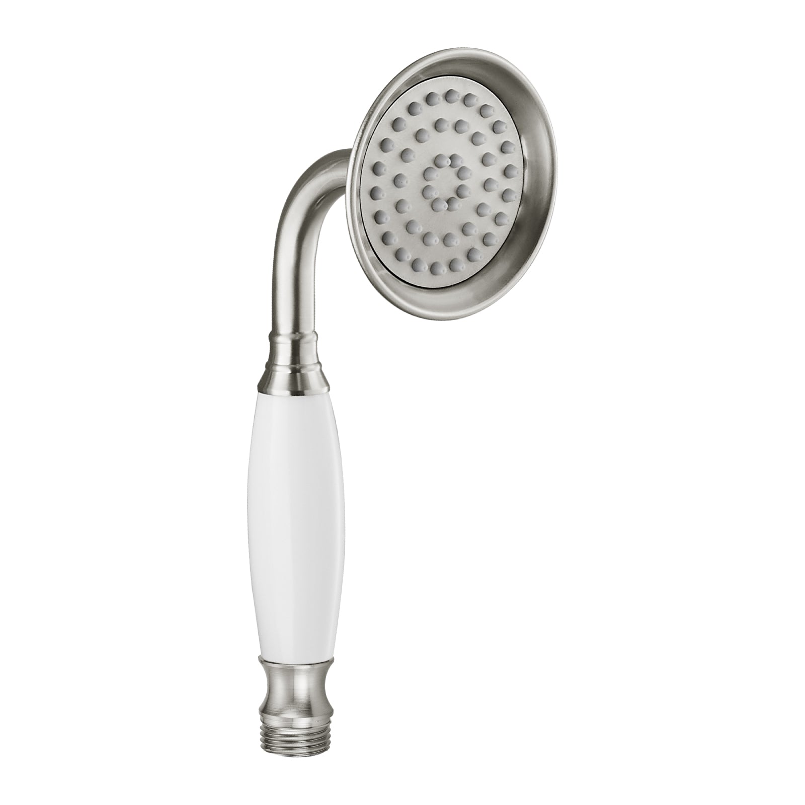 Heyalan Handheld Shower Head Spray Wand Ceramic Handle Hand Held High Pressure Telephone Shape Antique Brass Shower Head Powerful Water Sprayer Bathroom High Flow Shower 1 Mode