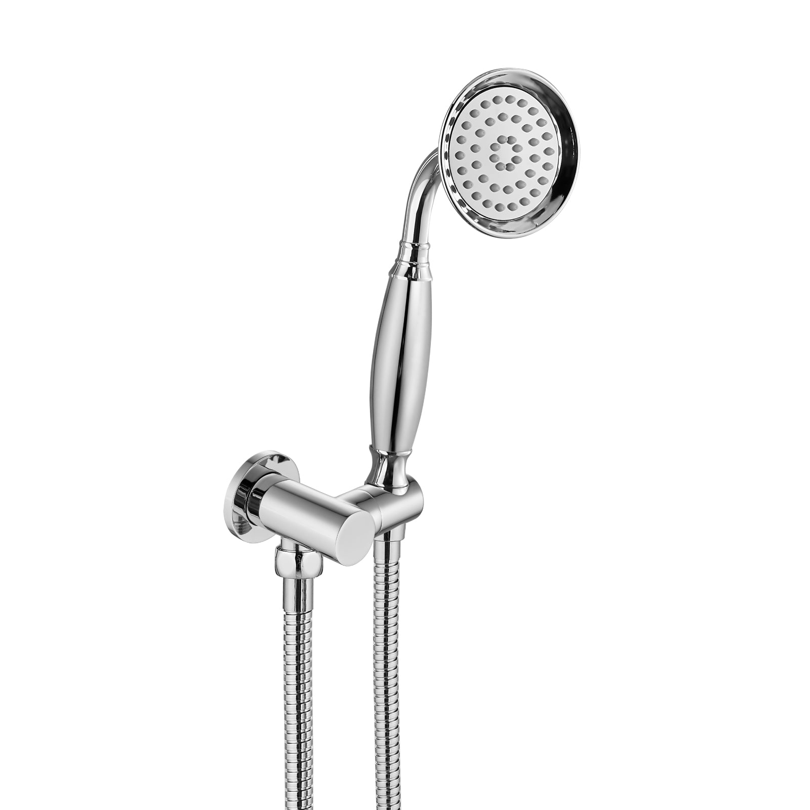 Heyalan Handheld Shower Head Spray with Bracket Wand Hand Held Telephone Shape Vintage Brass Shower Head Water Sprayer with Holder Bathroom Shower Single Setting Shower Hose Include