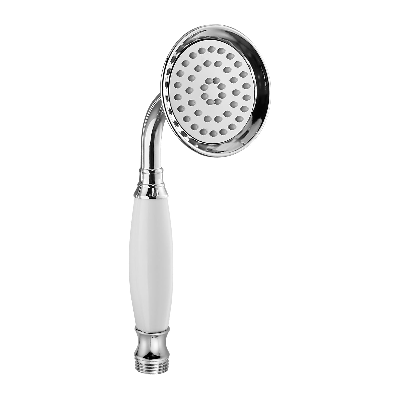 Heyalan Handheld Shower Head Spray Wand Ceramic Handle Hand Held High Pressure Telephone Shape Antique Brass Shower Head Powerful Water Sprayer Bathroom High Flow Shower 1 Mode