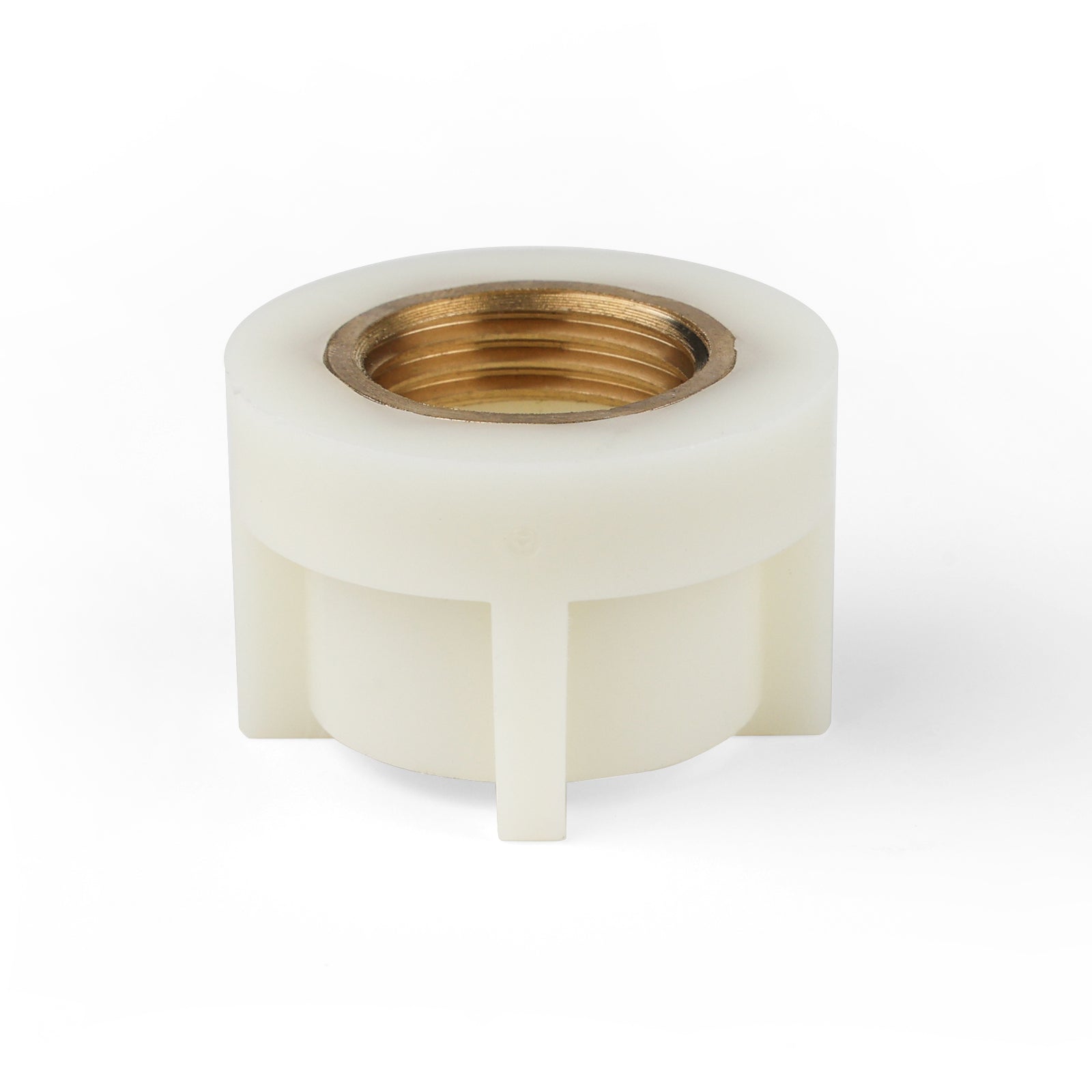 Heyalan White Faucet Lock Nut 1 PC 1/2" NPT Female Thread Coupling Nut Durable with Brass Threaded Core