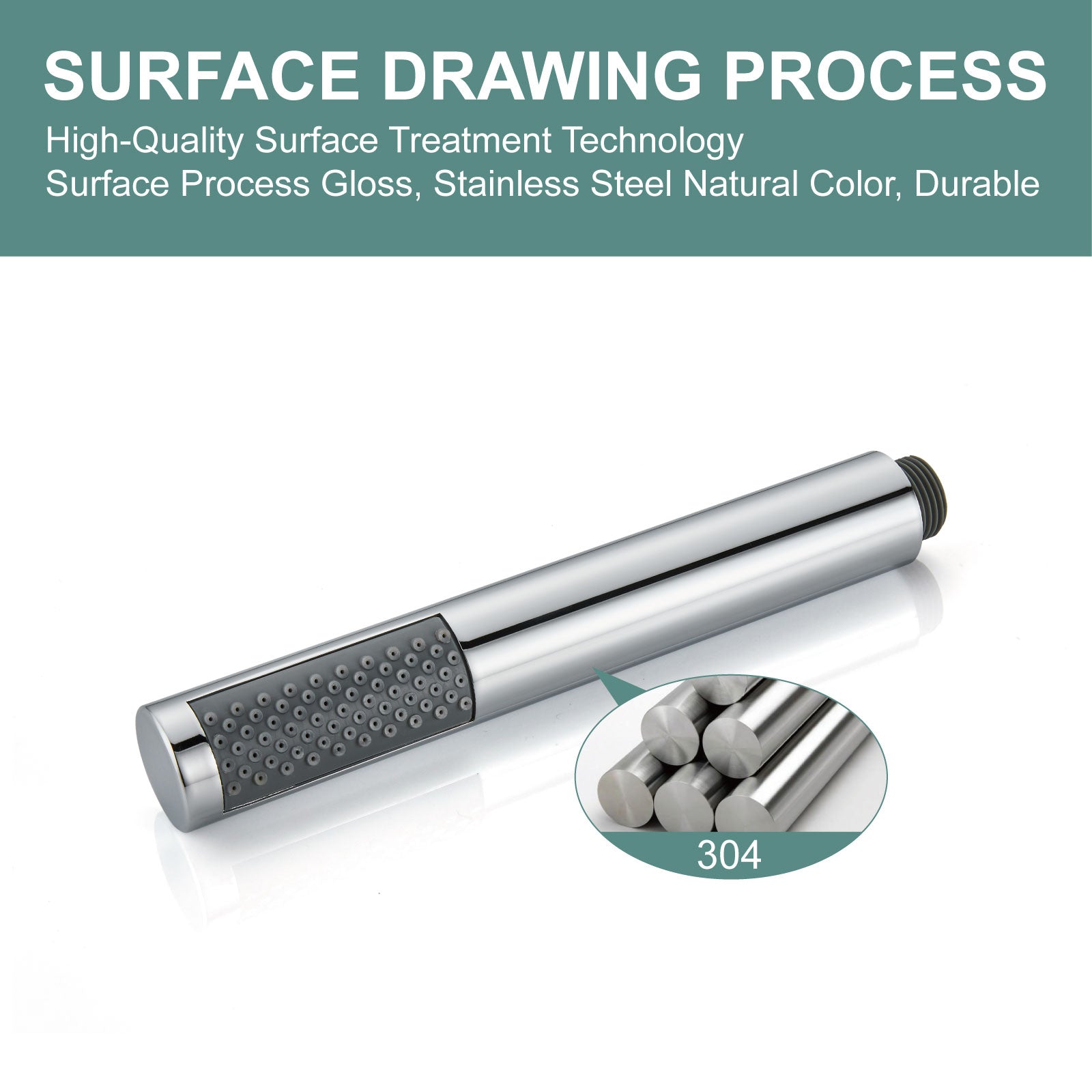 Heyalan SUS304 Stainless steel Handheld Shower Spray Single Function Handheld Shower High Pressure Luxury Hand Shower Set High Flow Hand Shower Wand