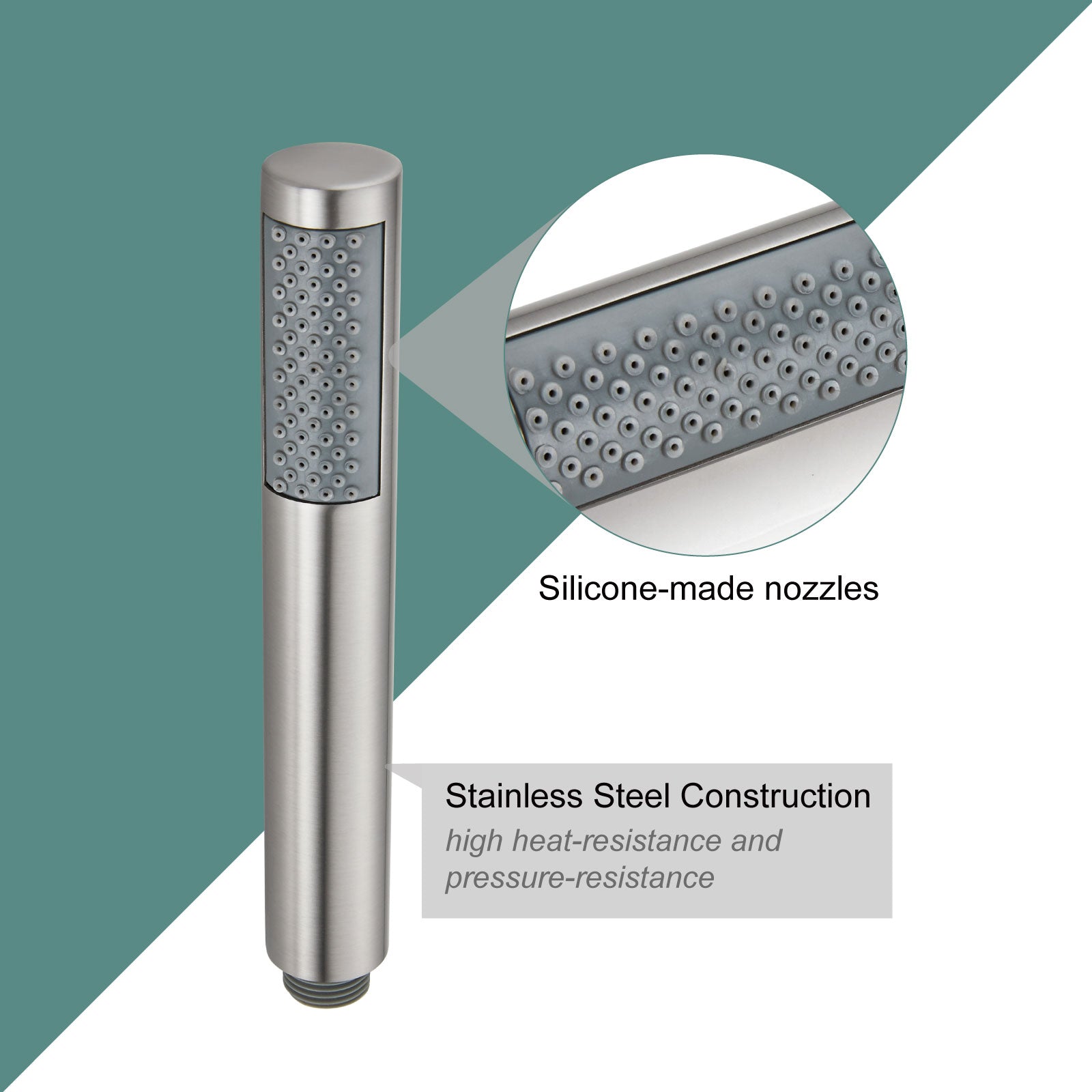 Heyalan SUS304 Stainless steel Handheld Shower Spray Single Function Handheld Shower High Pressure Luxury Hand Shower Set High Flow Hand Shower Wand